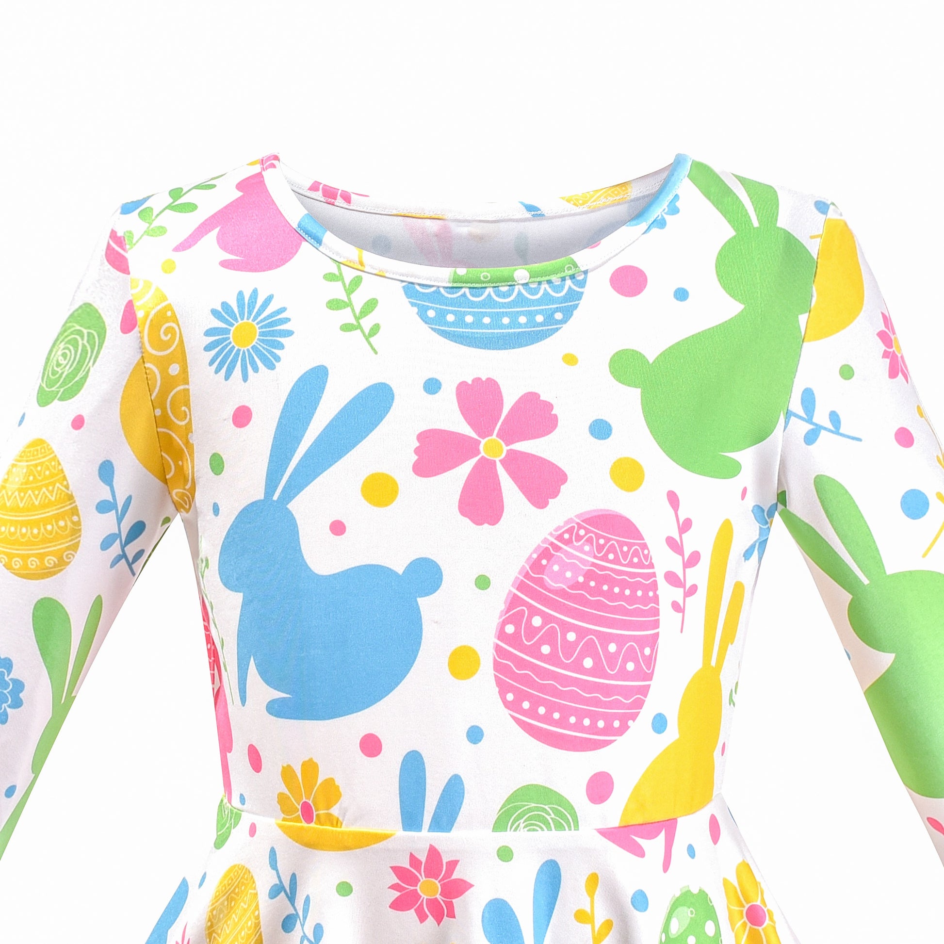 Girls Dress Unicorn Rainbow Casual Long Sleeve Multi-Color