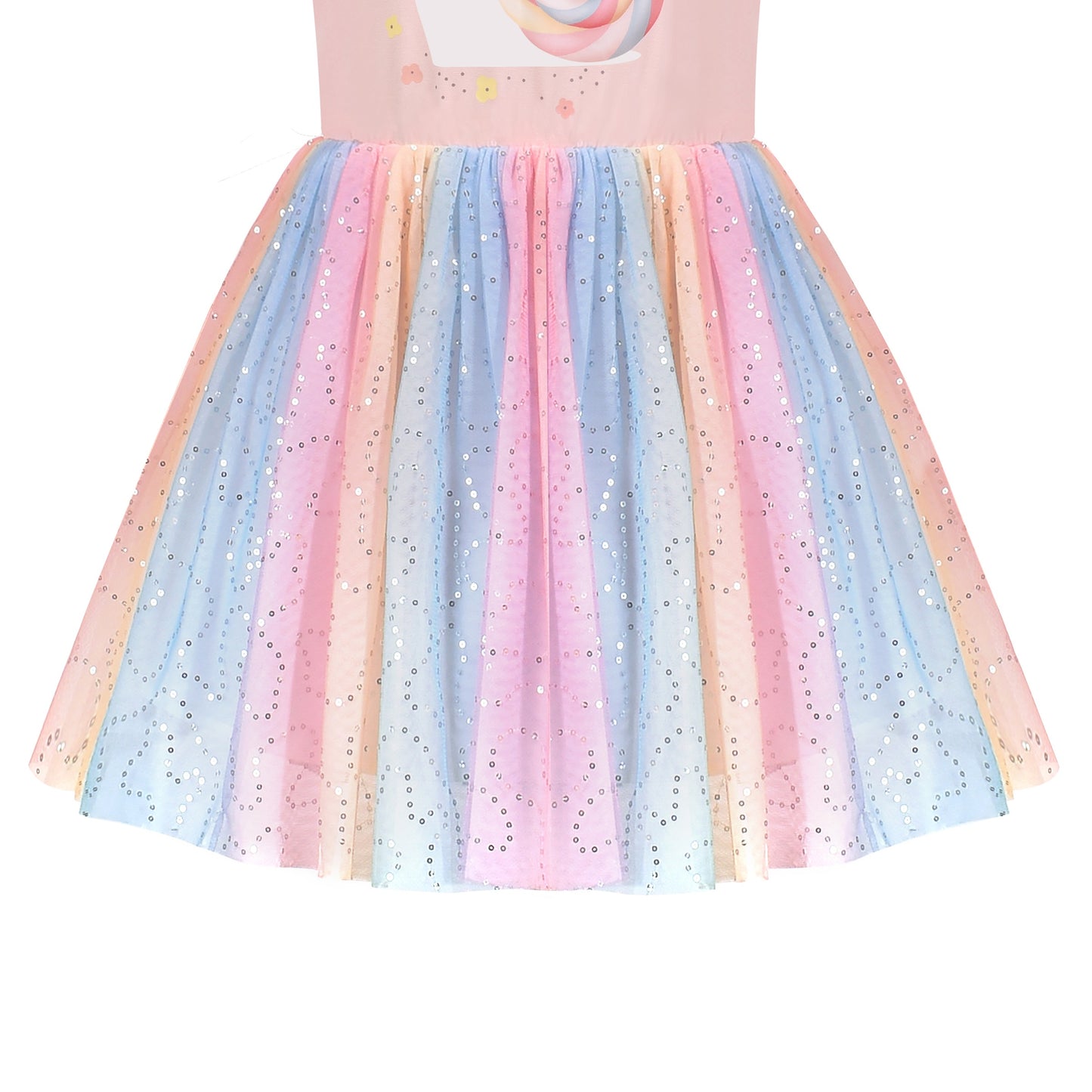 Girls Dress Long Sleeve Tutu Skirt Bow Tie Party Pink