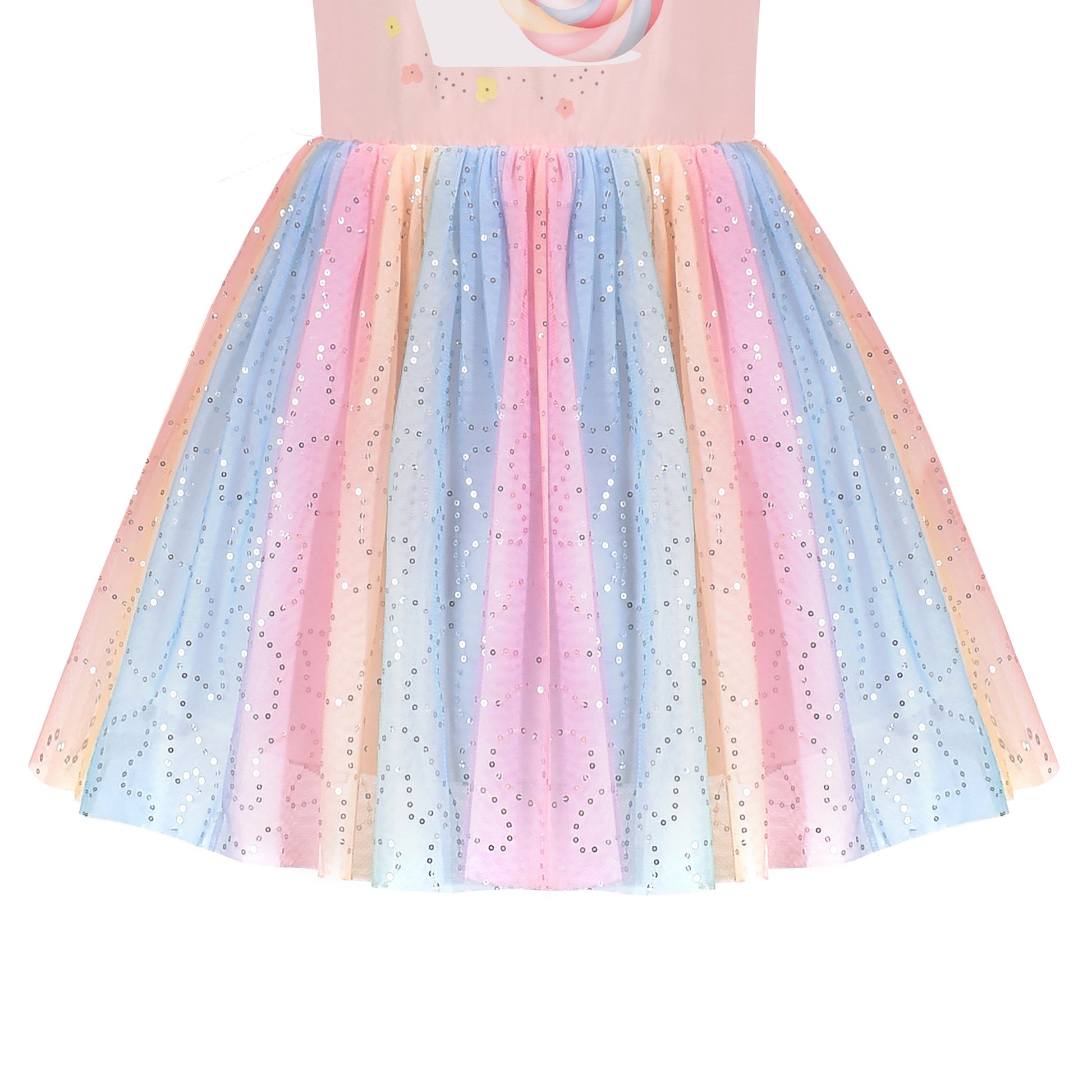 Girls Dress Long Sleeve Tutu Skirt Bow Tie Party Pink