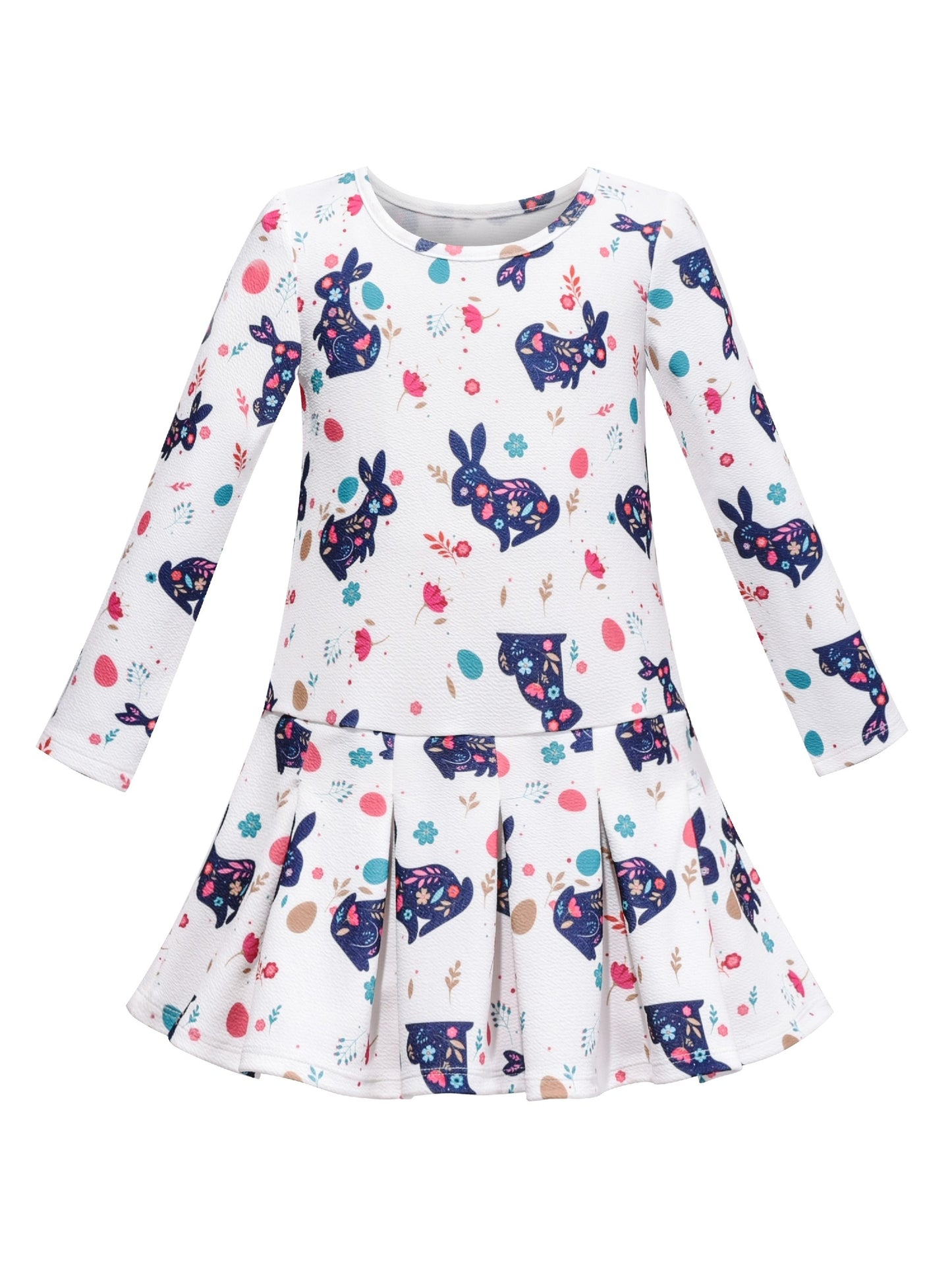 Girls Dress Christmas Santa Reindeer 2-in-1 Top Dress Purple