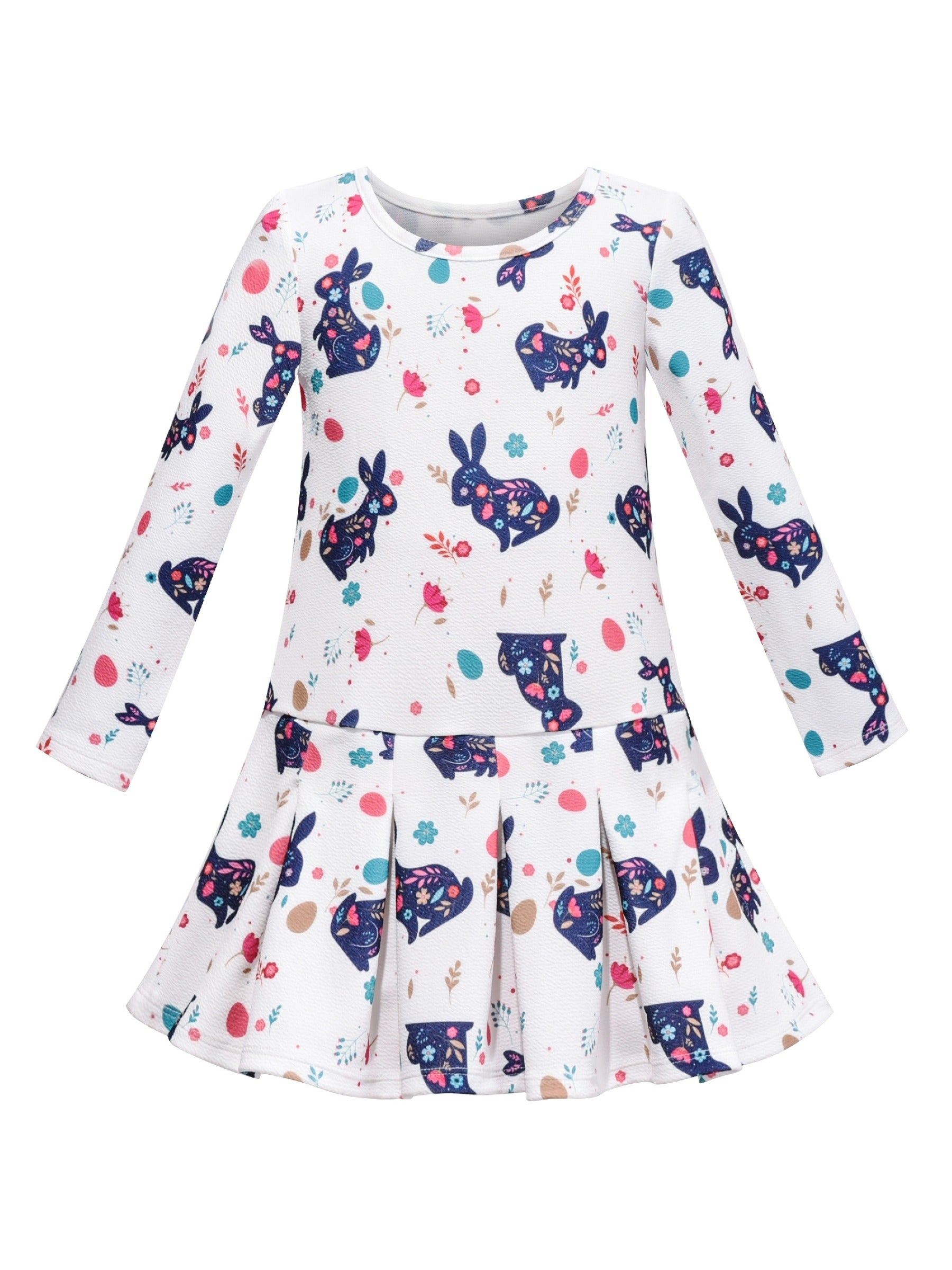 Girls Dress Christmas Santa Reindeer 2-in-1 Top Dress Purple