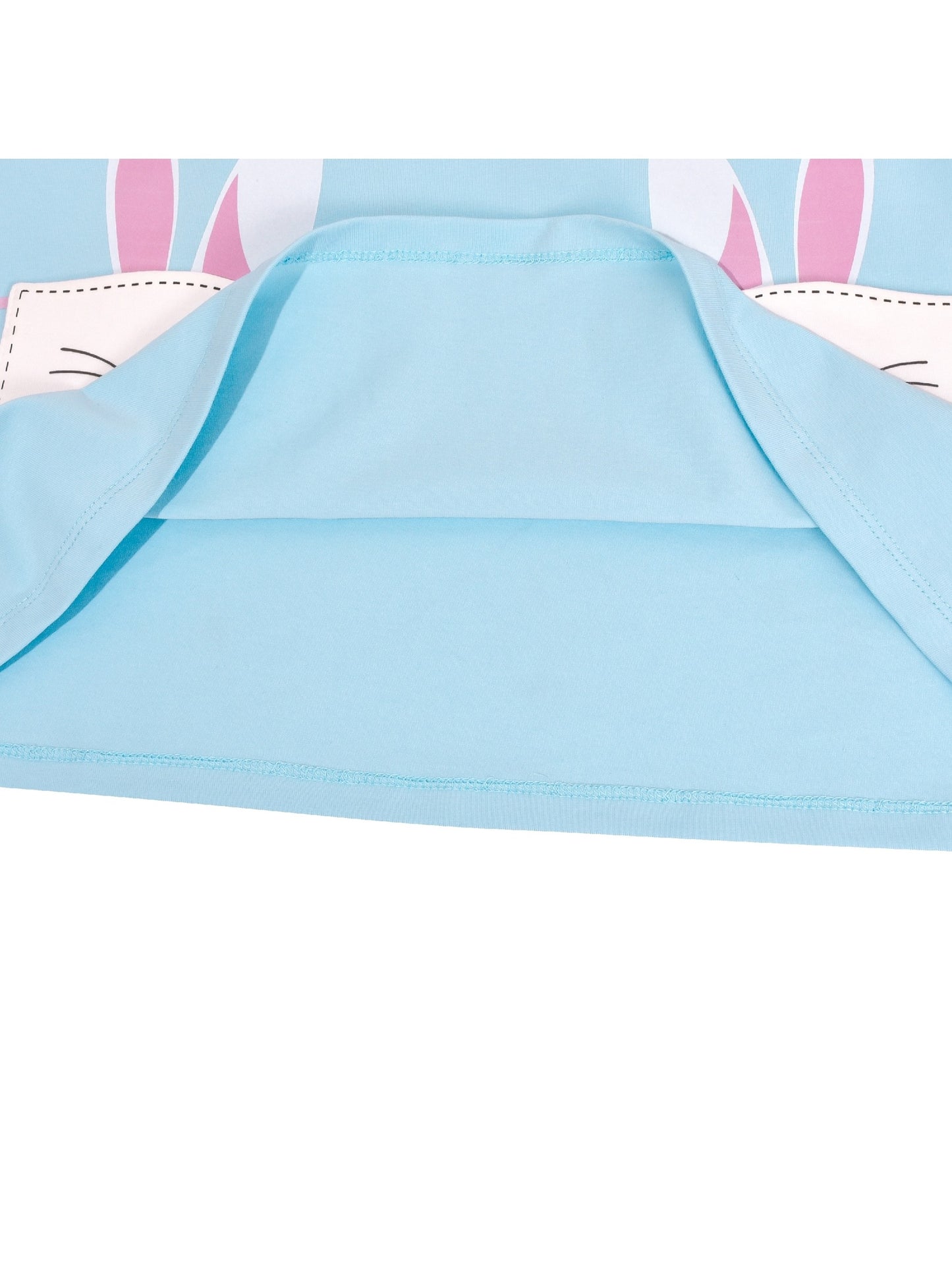 Girls Casual Dress Cotton Long Sleeve Kite Cloud Embroidered Blue