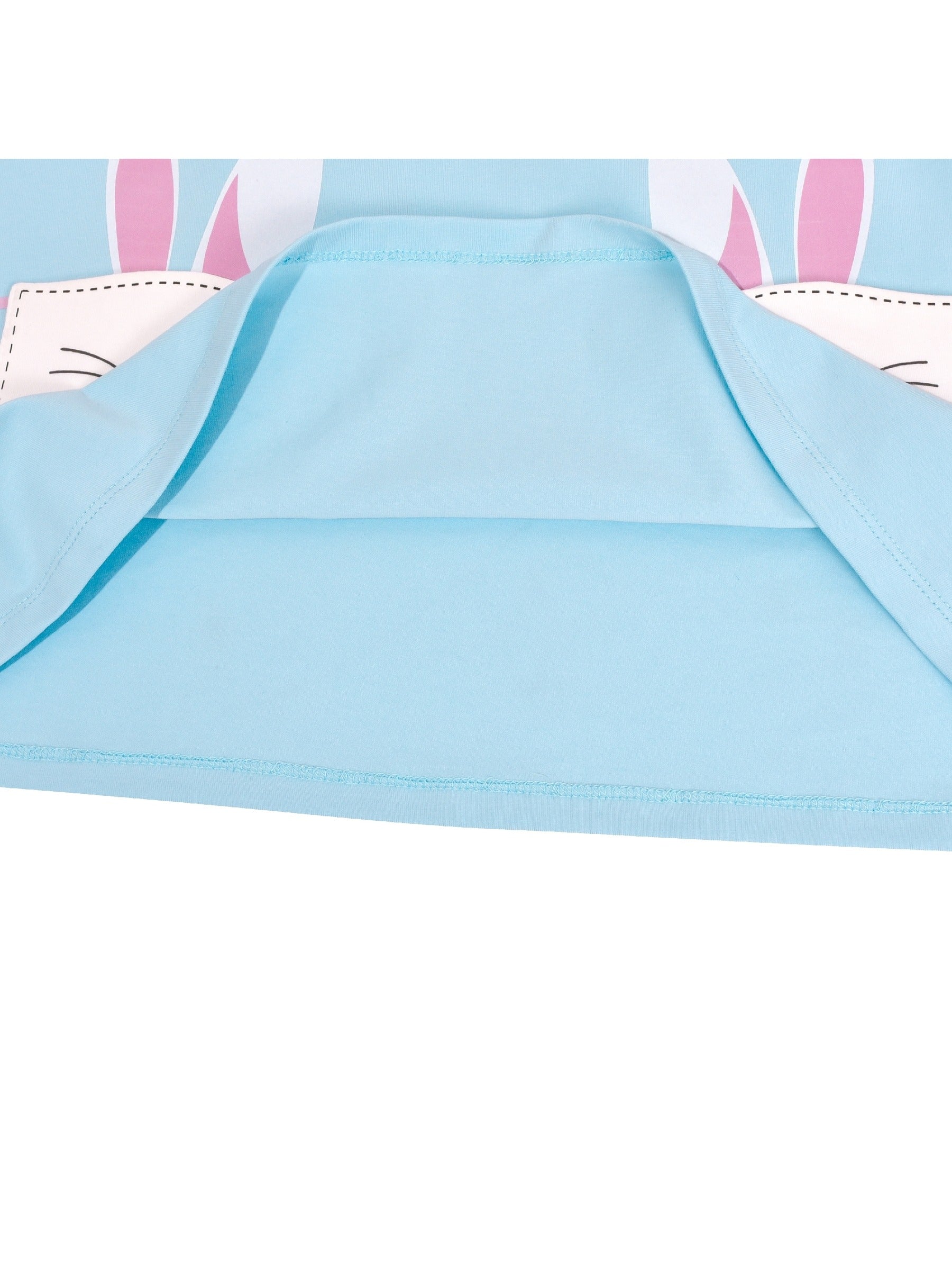 Girls Casual Dress Cotton Long Sleeve Kite Cloud Embroidered Blue