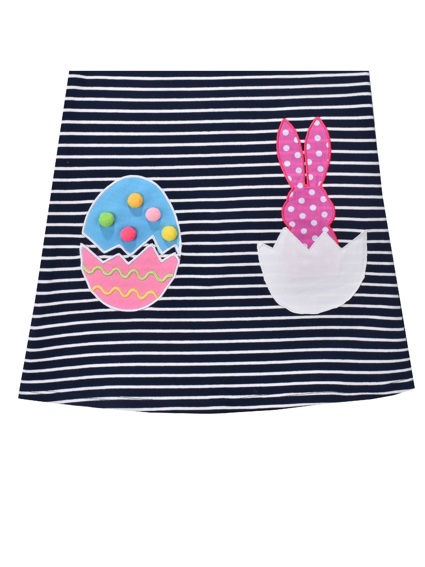 Girls Dress Long Sleeve Cotton Cartoon Sequins Pink Striped Dress Blue