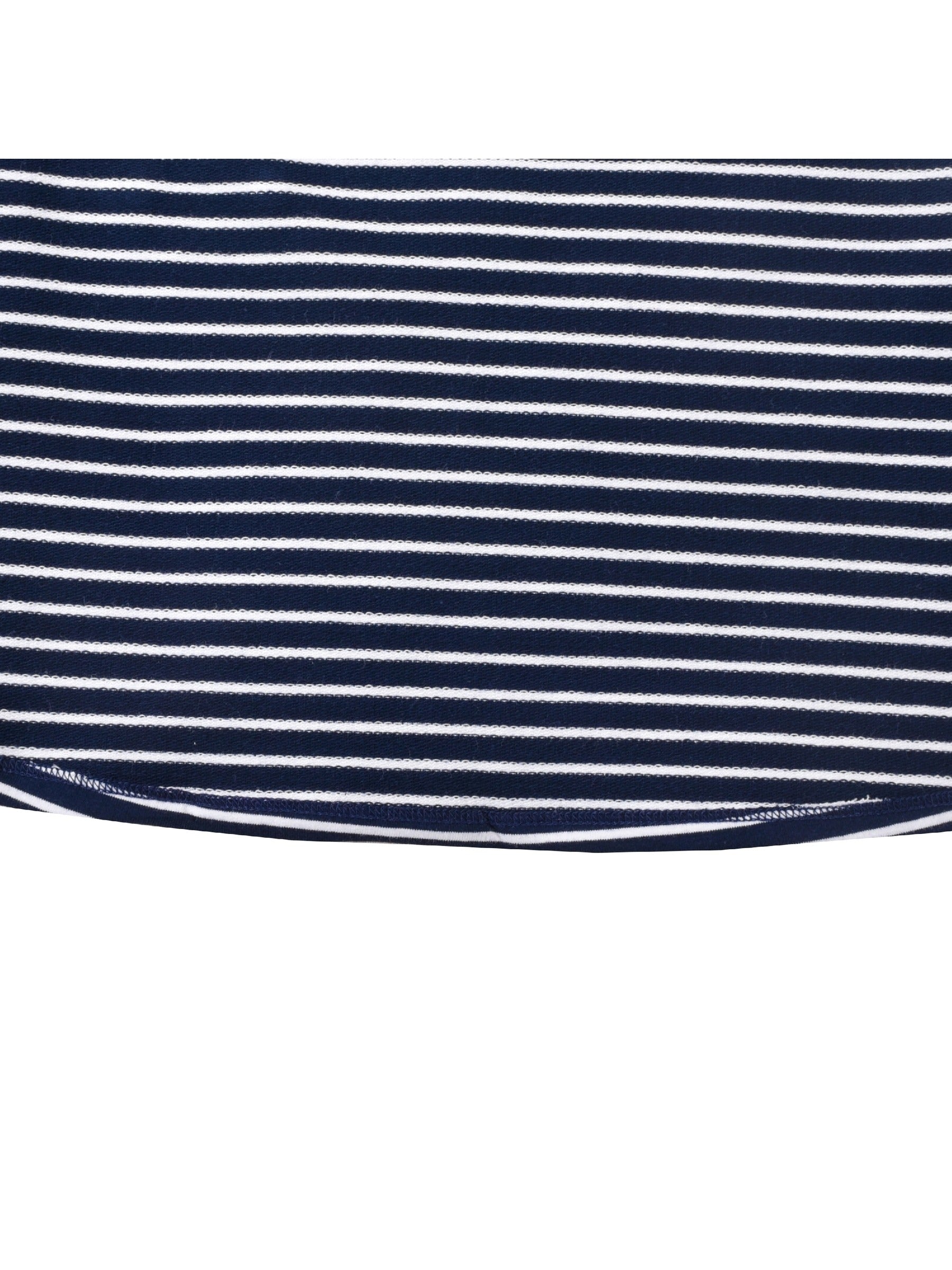Girls Dress Long Sleeve Cotton Cartoon Sequins Pink Striped Dress Blue