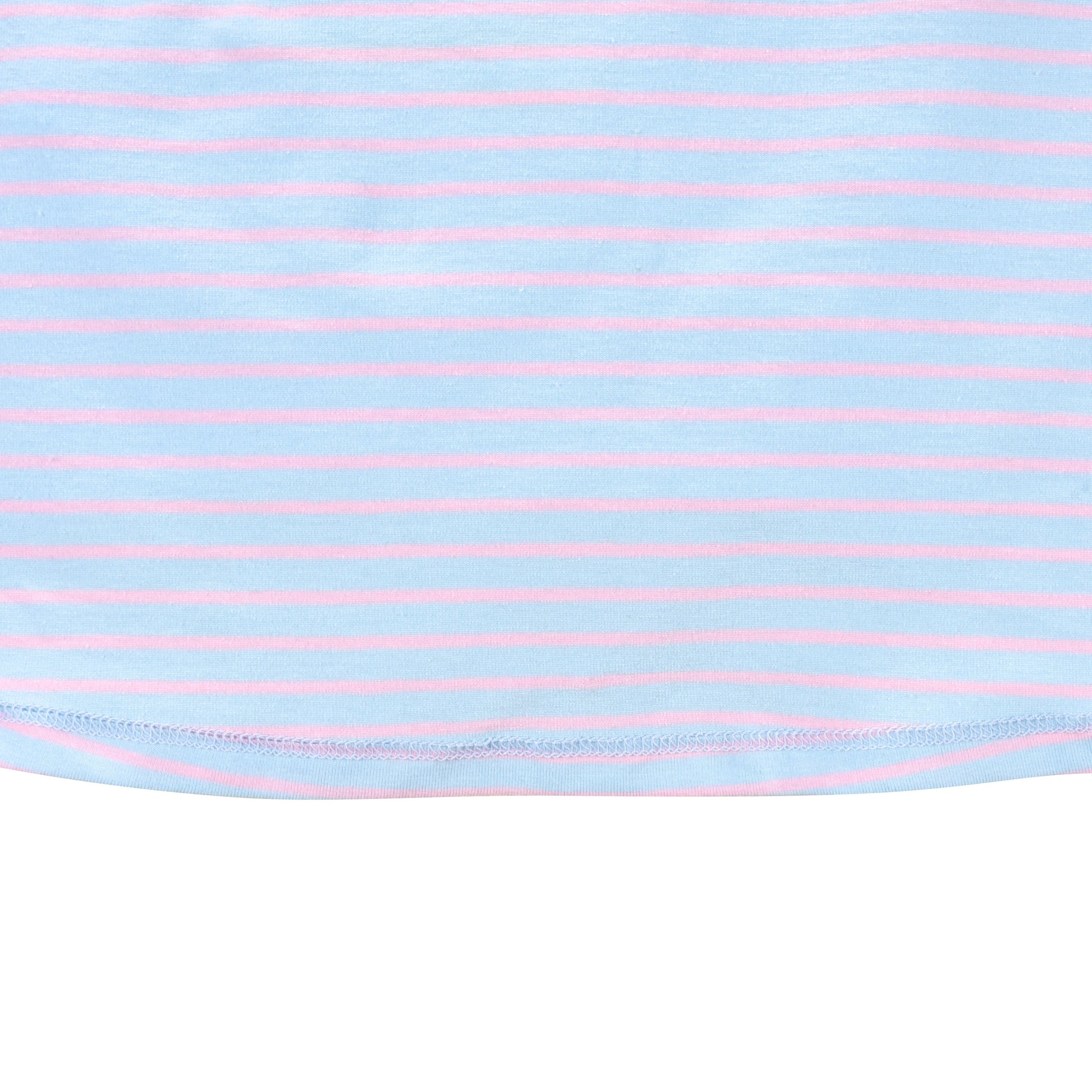 Girls Dress Long Sleeve Cotton Cartoon Sequins Pink Striped Dress Blue