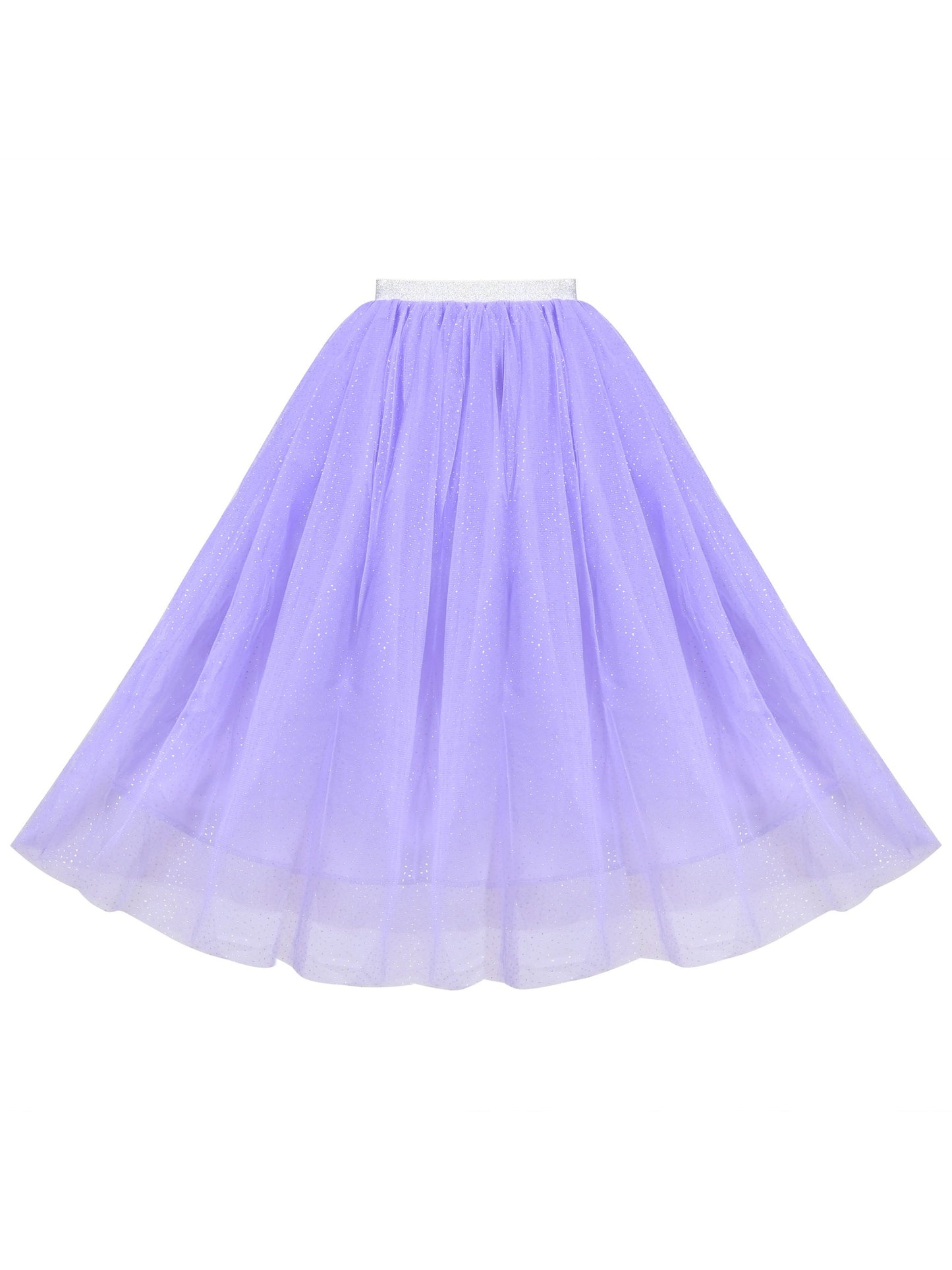 Girls Dress Pleated 2 Piece Set Lace Crop Top Rainbow Unicorn Purple