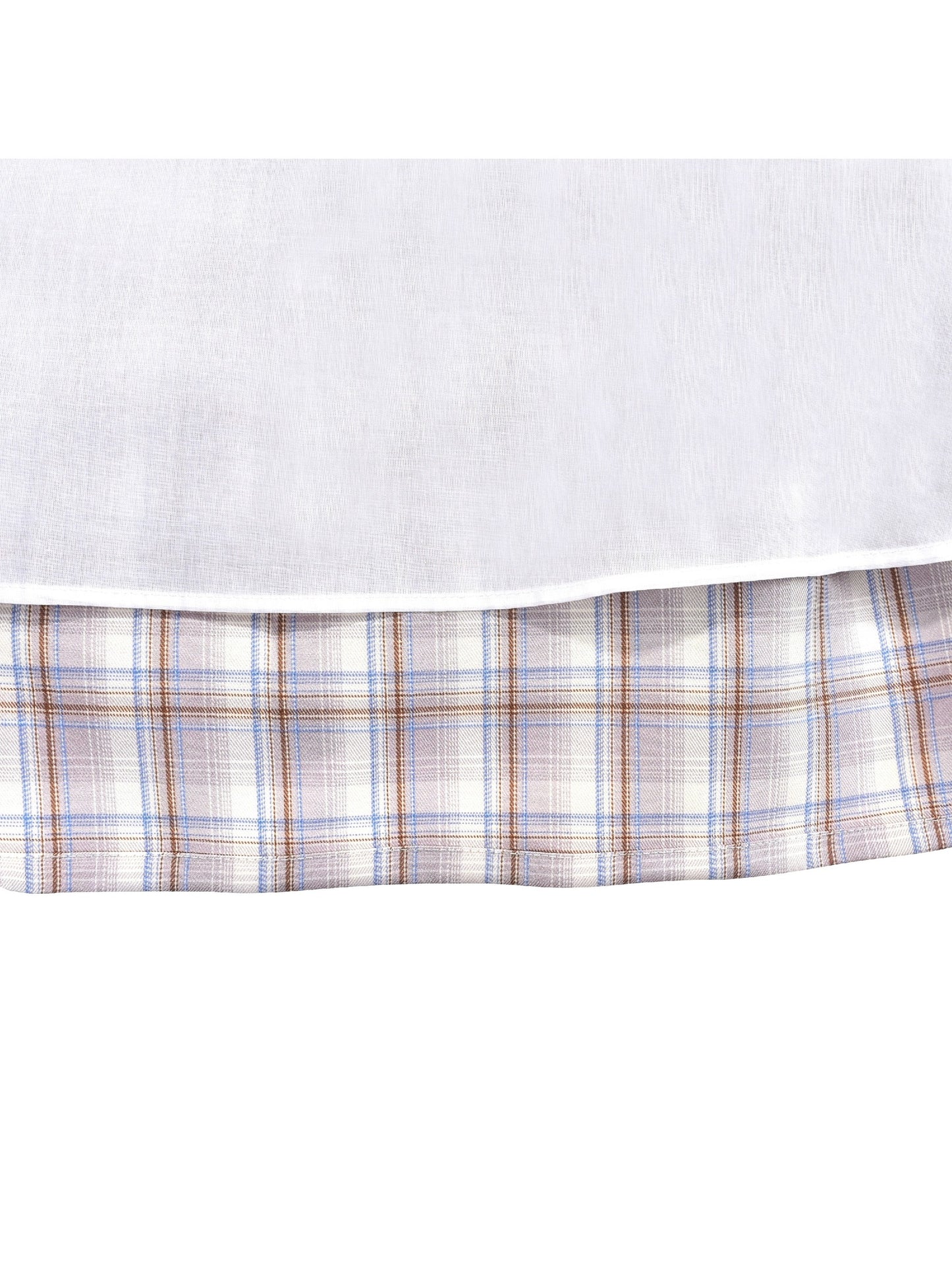 Girls Dress Long Sleeve White Lace Blue A-line School Uniform Brown
