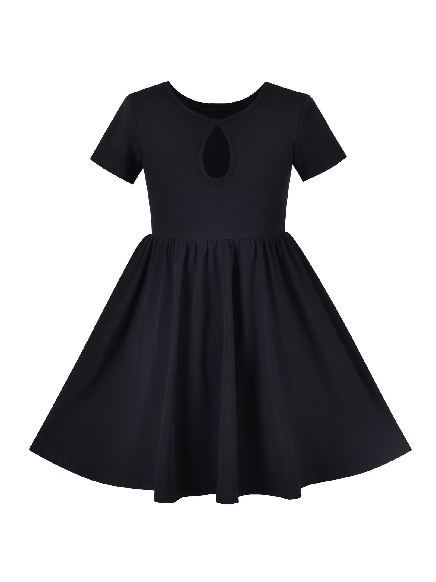 Girls Dress Blue Dot Rabbit Bunny Knitted Cotton Sundress Black