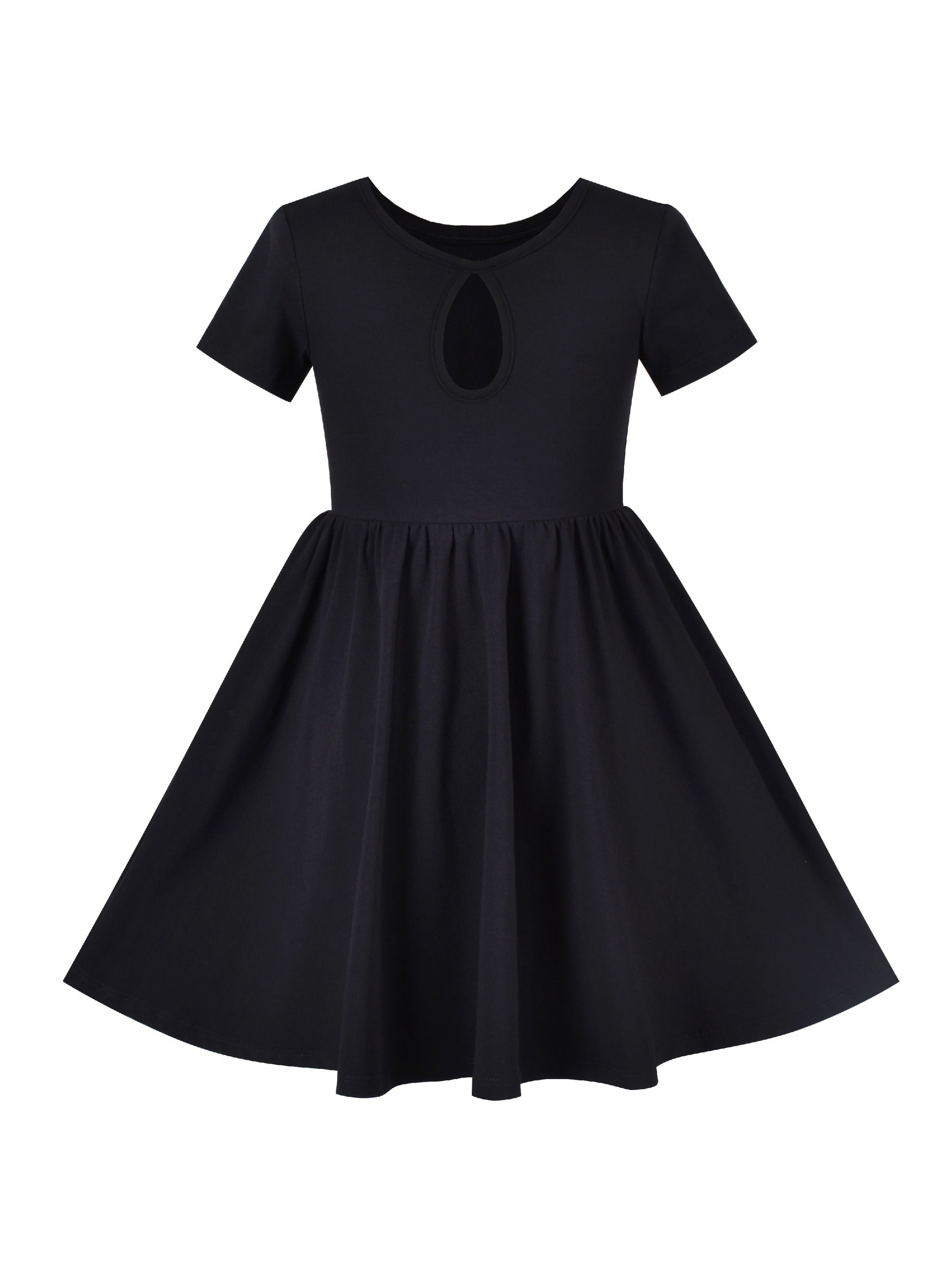Girls Dress Blue Dot Rabbit Bunny Knitted Cotton Sundress Black
