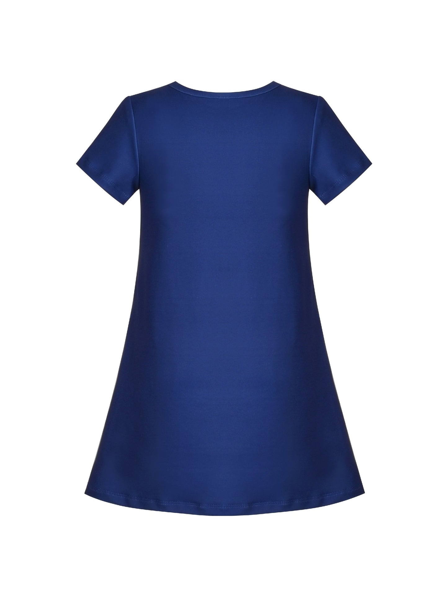 Girls Dress T-shirt Autumn Carrot Harvest Field Rabbit Dog Short Sleeve Blue