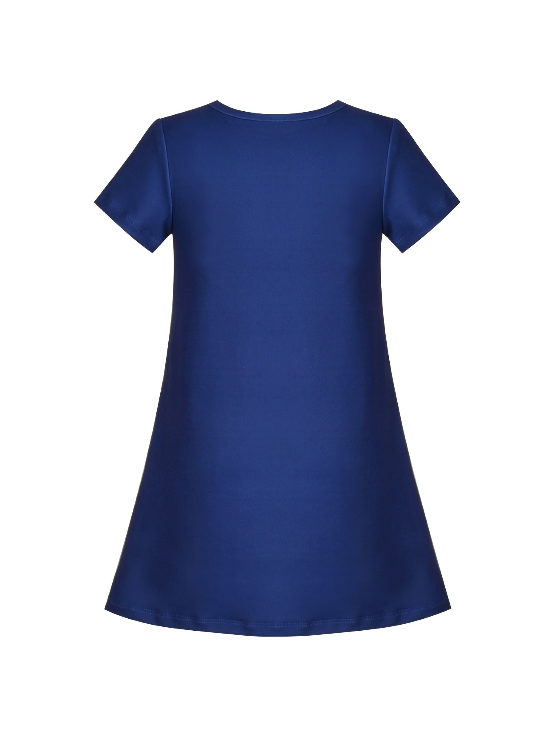 Girls Dress T-shirt Autumn Carrot Harvest Field Rabbit Dog Short Sleeve Blue