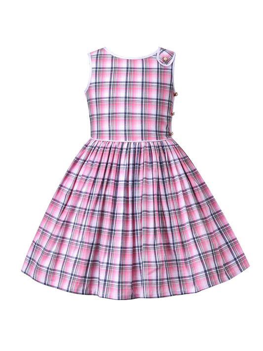 Girls Dress Colorful Floral Print Asymmetrical Color Block Sundress Purple