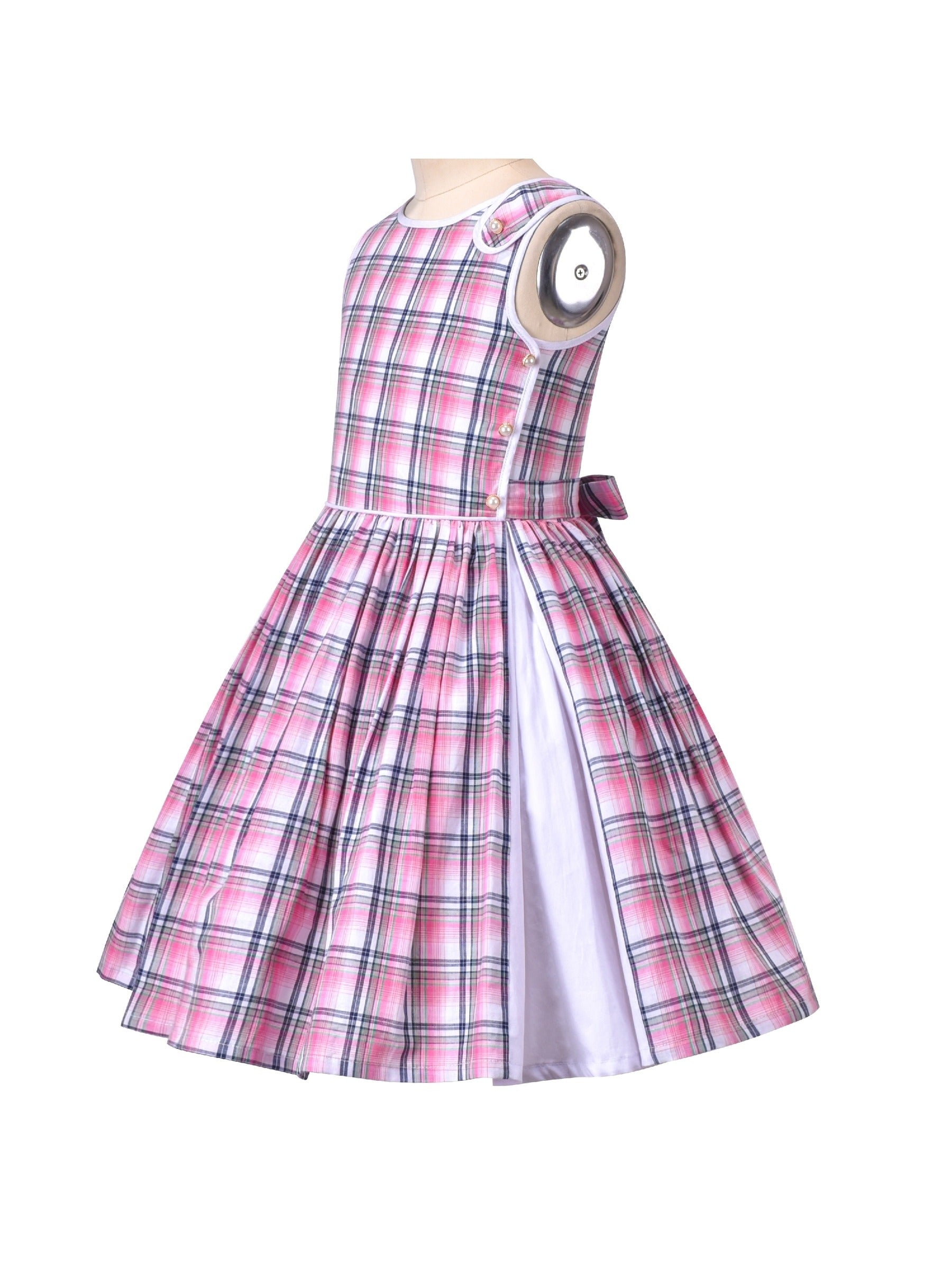 Girls Dress Colorful Floral Print Asymmetrical Color Block Sundress Purple