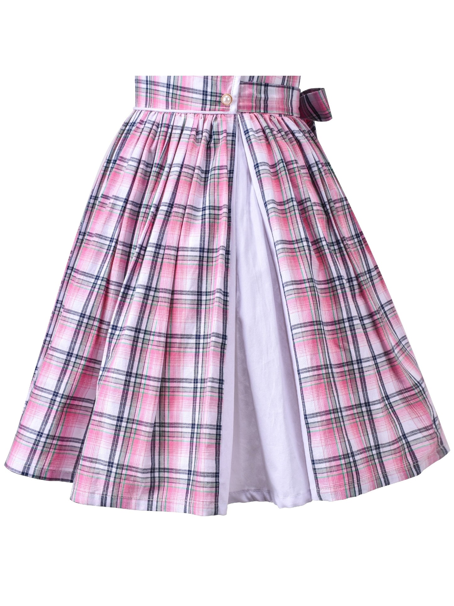 Girls Dress Colorful Floral Print Asymmetrical Color Block Sundress Purple