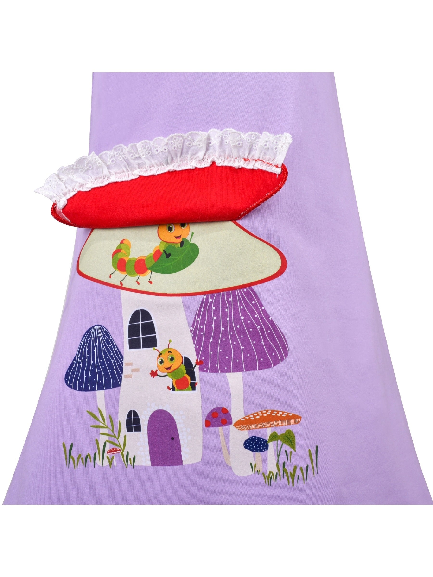 Girls Dress T-shirt Autumn Carrot Harvest Field Rabbit Dog Short Sleeve Purple
