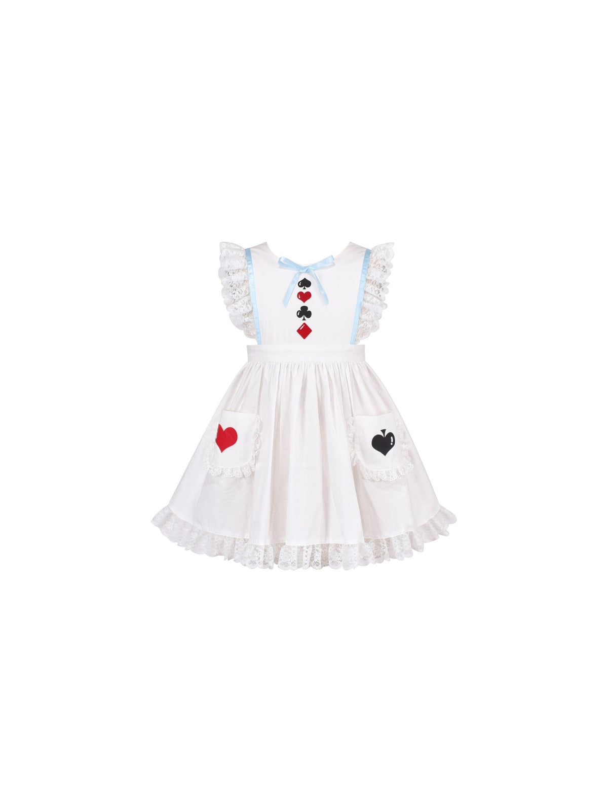 Girls German Dirndl Dress Costumes for Bavarian Oktoberfest Long Sleeve - Blue Poker