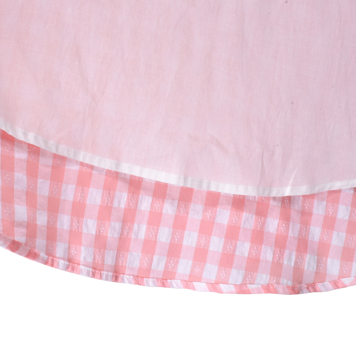 Girls Dress Lime Gingham Check Classic Waist Ruffle Cap Sleeve Casual - Pink Plaid