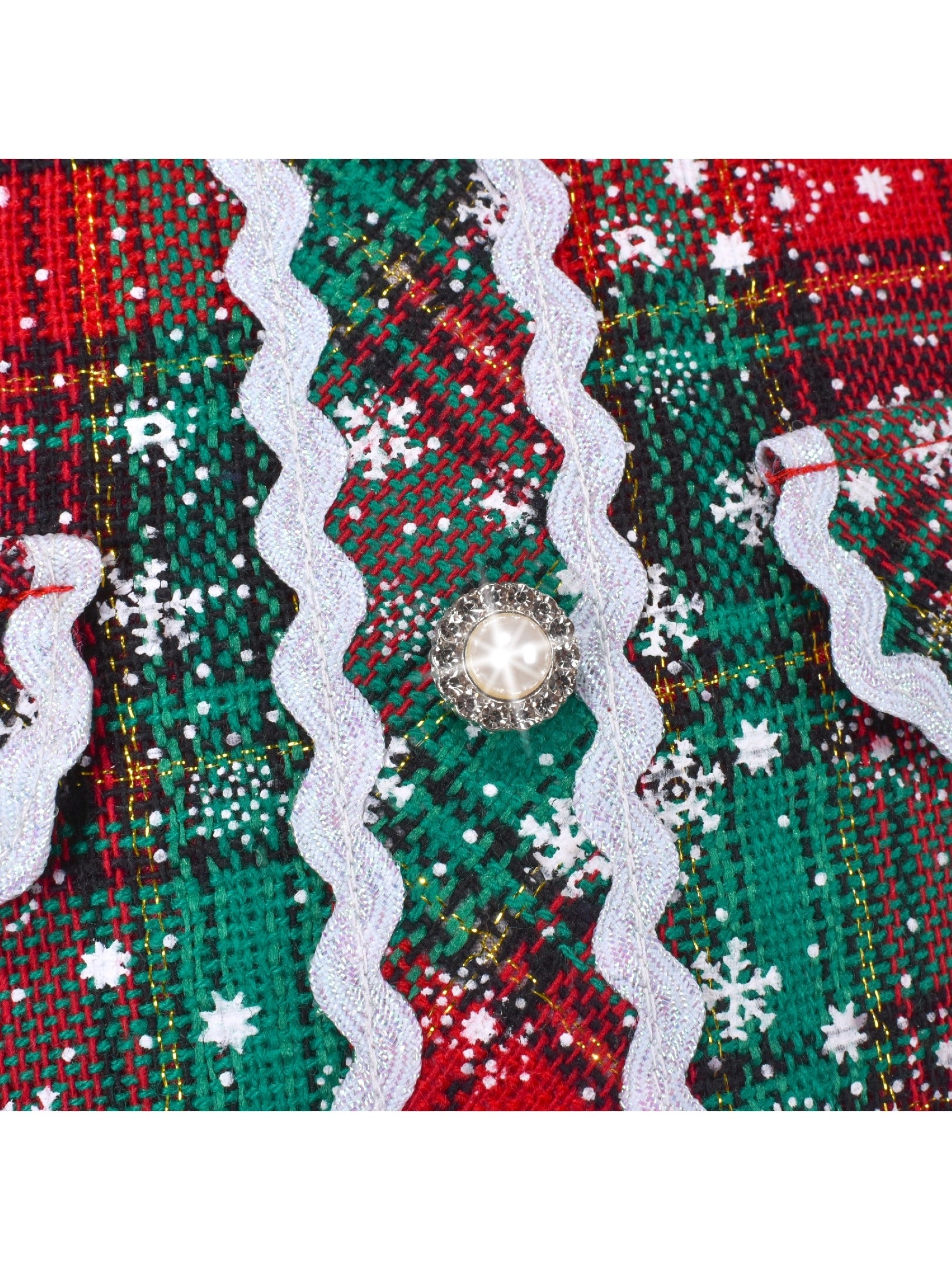 Girls Dress Red Christmas Stockings Xmas Candy Canes New Year Green