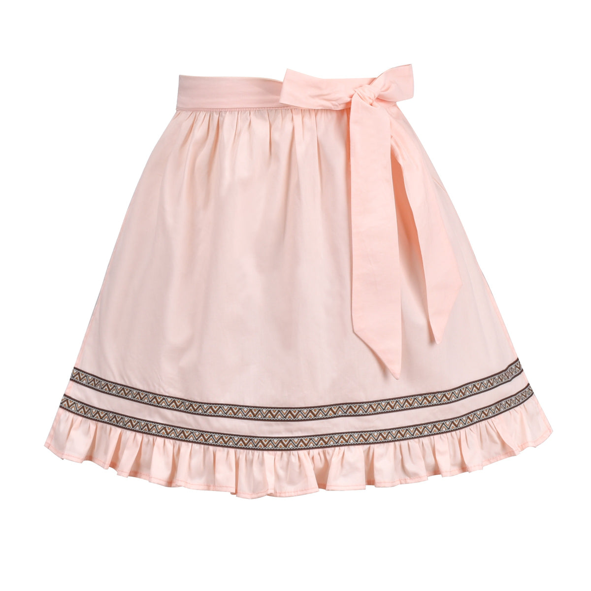 Girls German Dirndl Dress Costumes for Bavarian Oktoberfest Long Sleeve - Pale Pink