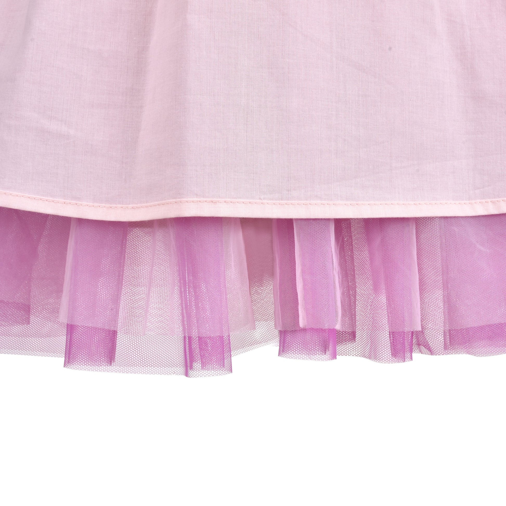 Girls Dress Dancing Girl Print Tutu Short Sleeve Sundress Pink