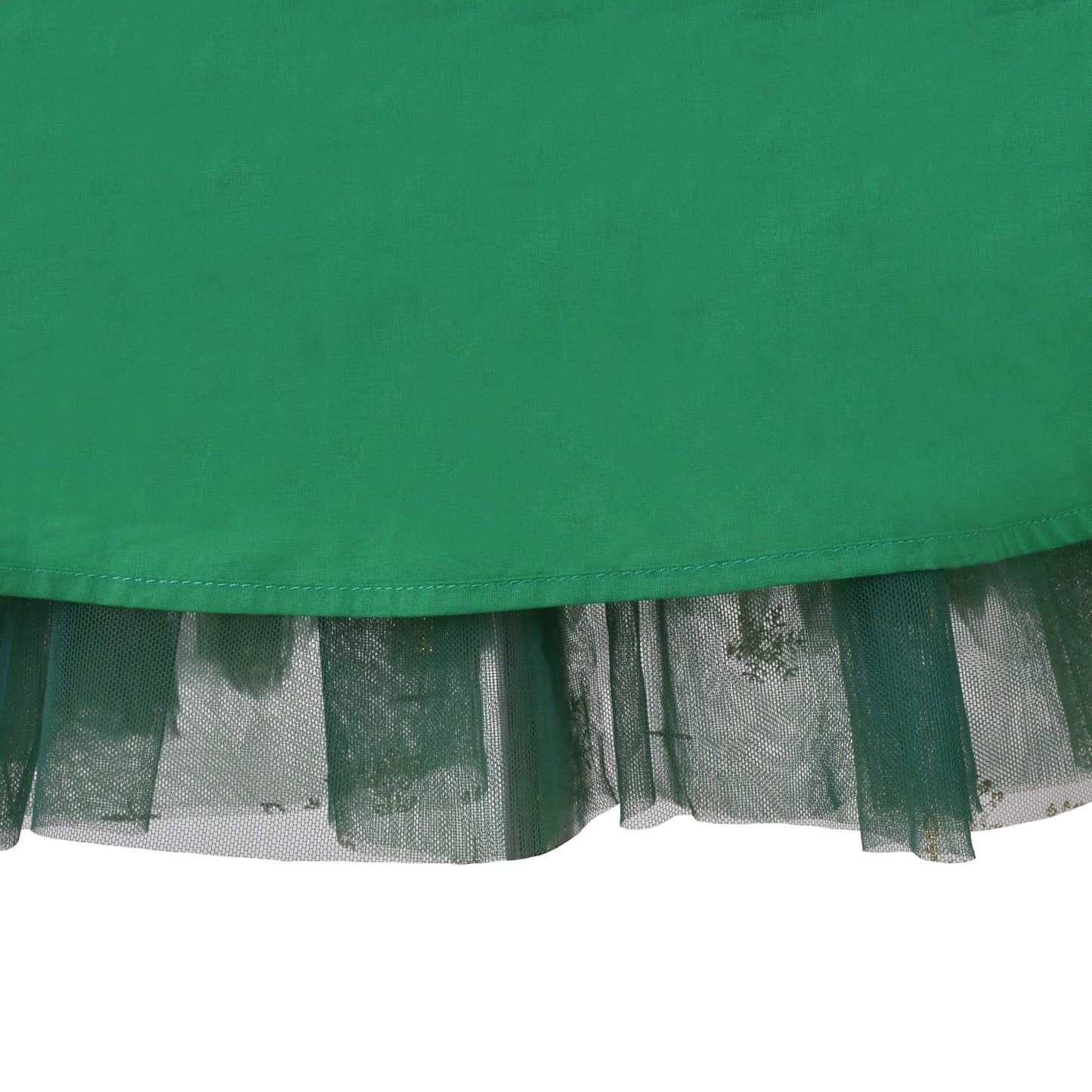 Girls Dress Christmas Reindeer Long Sleeve Party Dress Green
