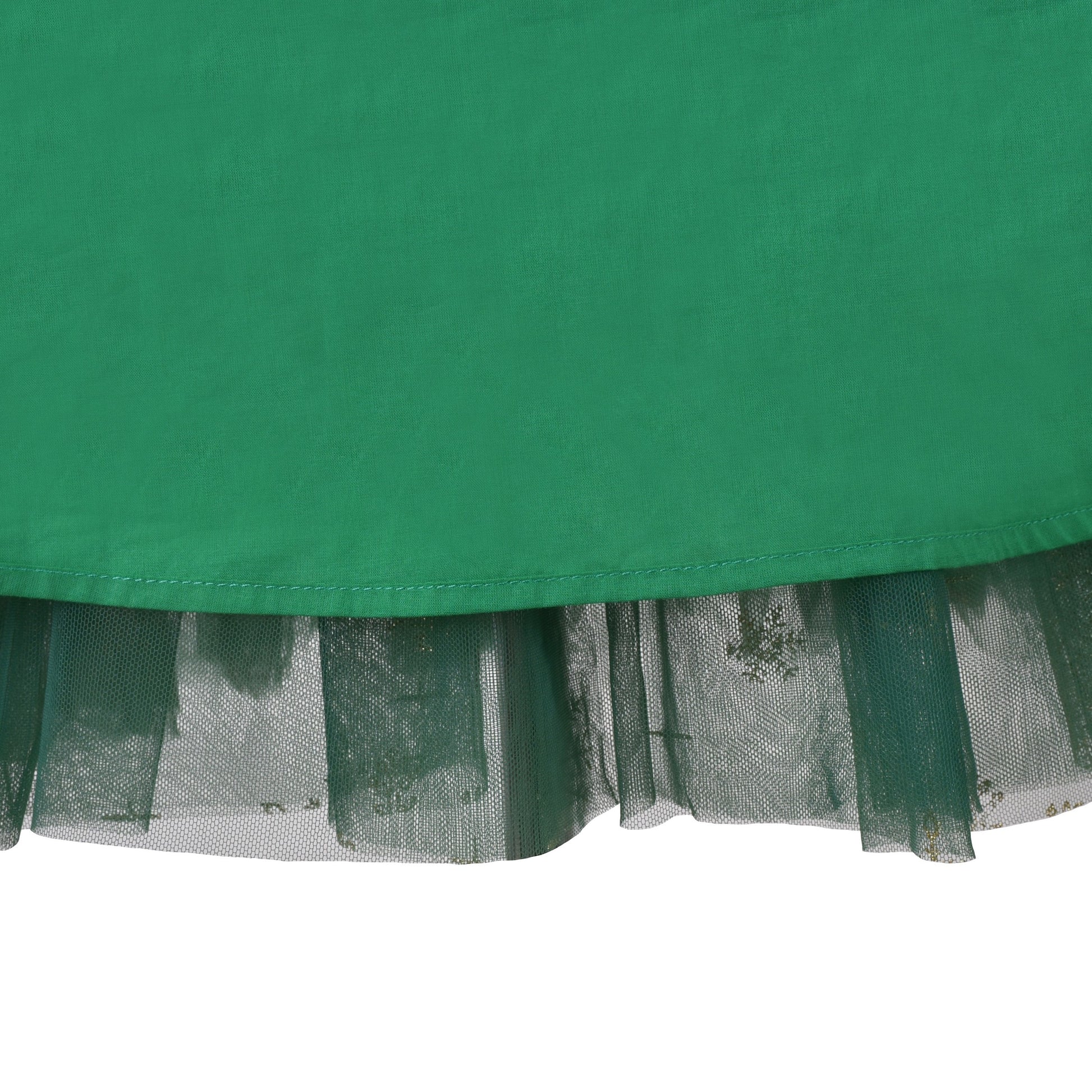 Girls Dress Christmas Reindeer Long Sleeve Party Dress Green