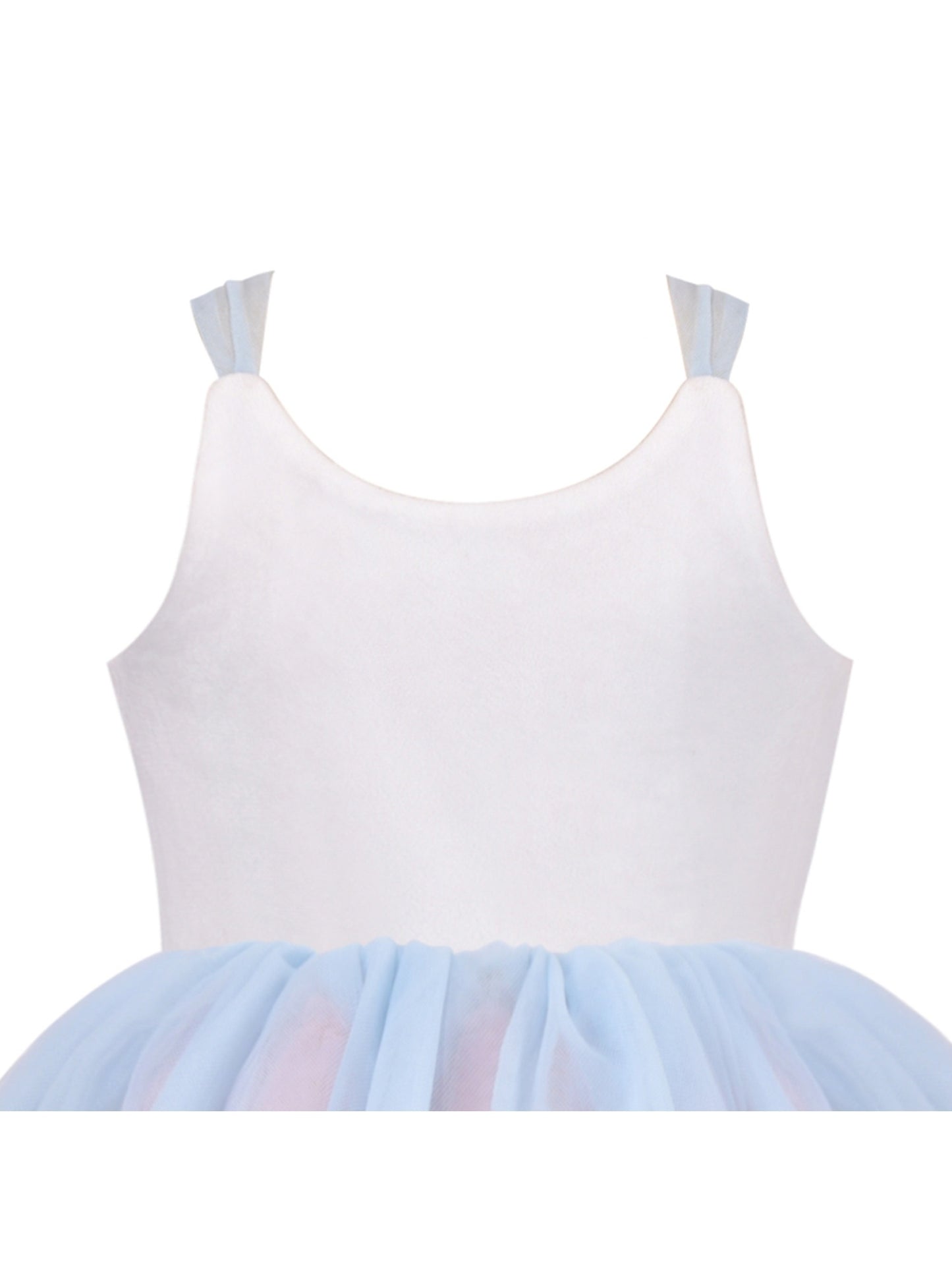 Girls Dress Multicolor Layered Pleated Tulle Dance Wedding Pageant Party Multi-Color