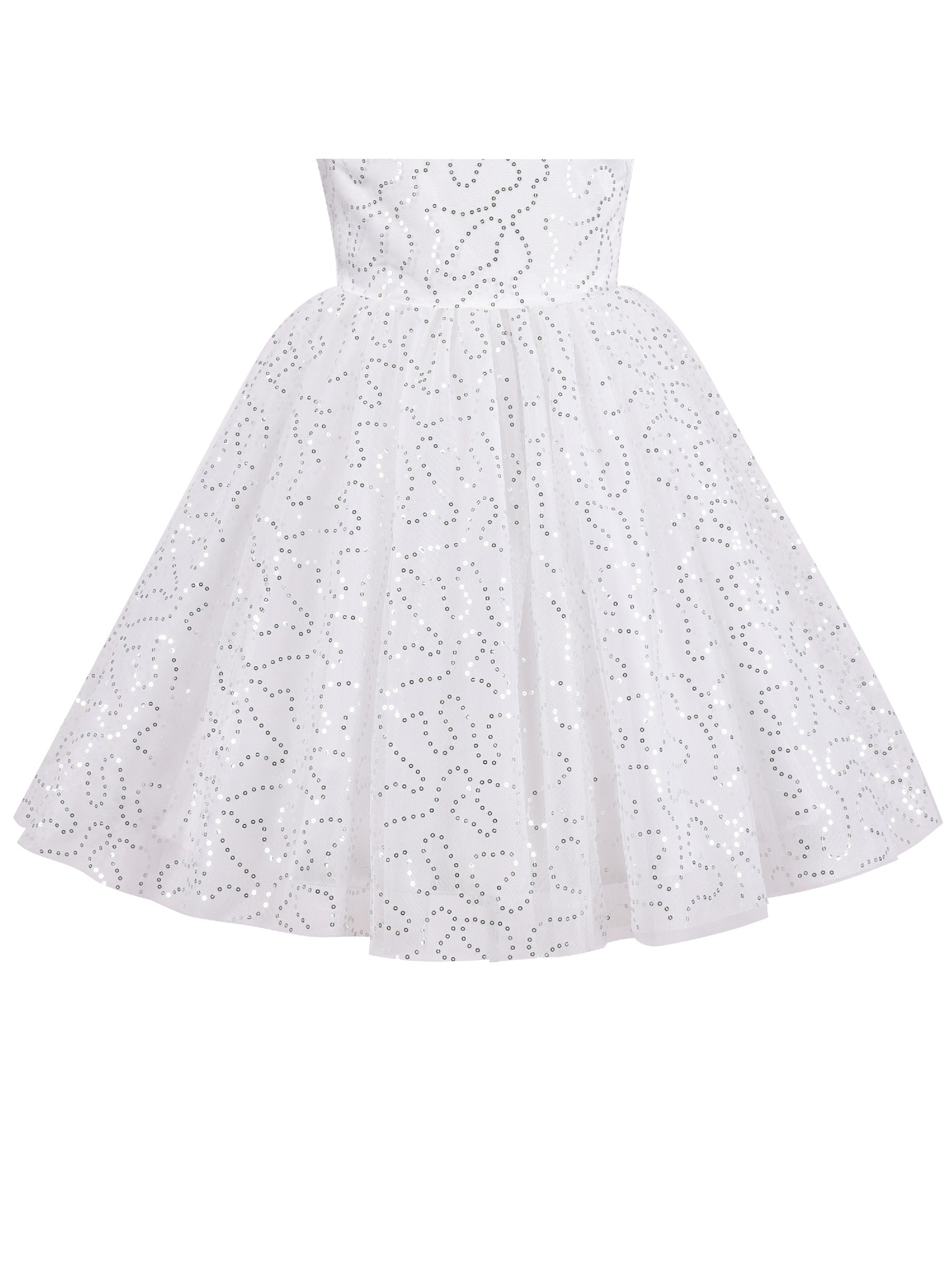Girls Dress Purple Star Silver Glitter Princess Party Ruffle Sleeve White