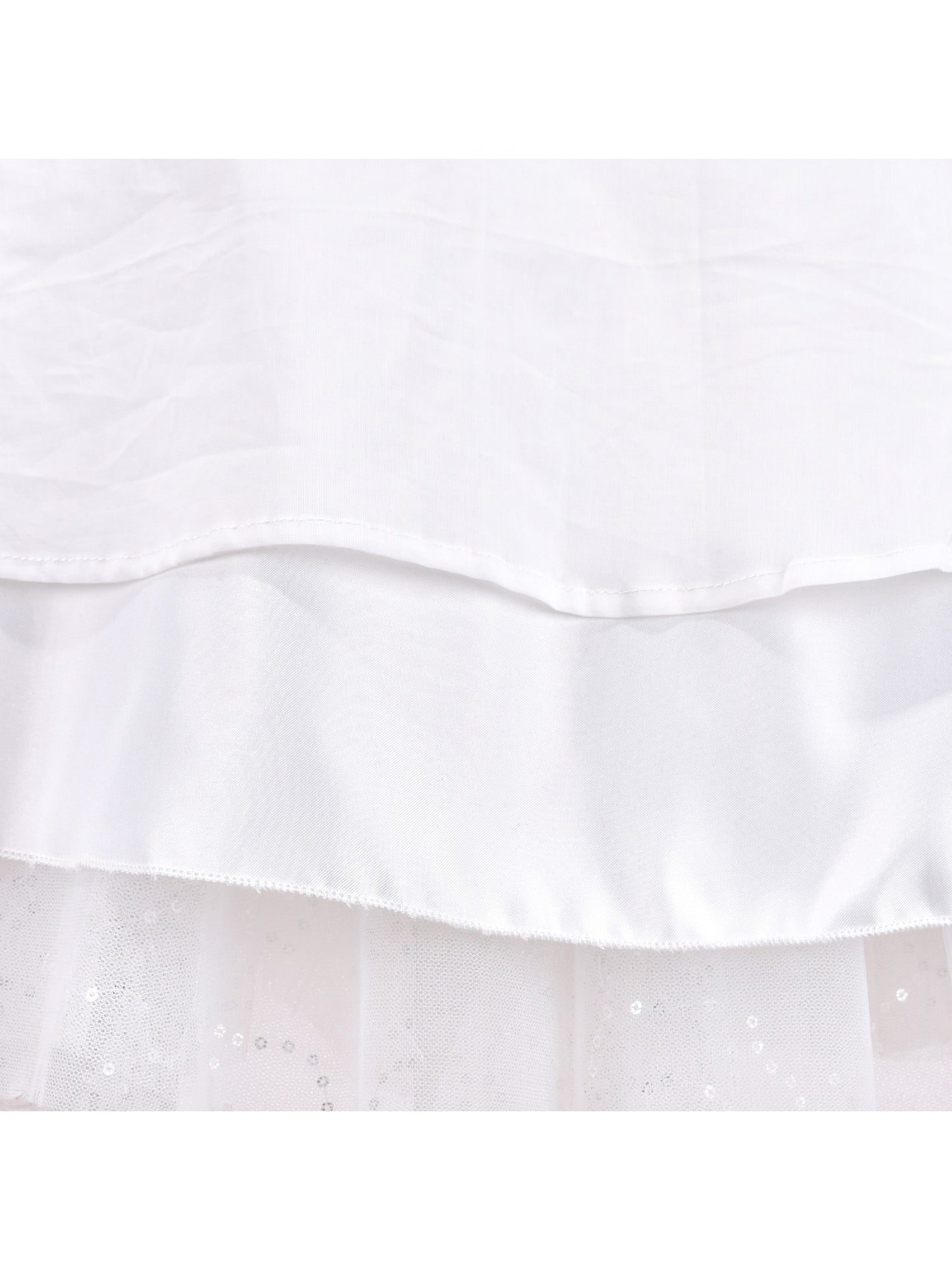 Girls Dress Purple Star Silver Glitter Princess Party Ruffle Sleeve White