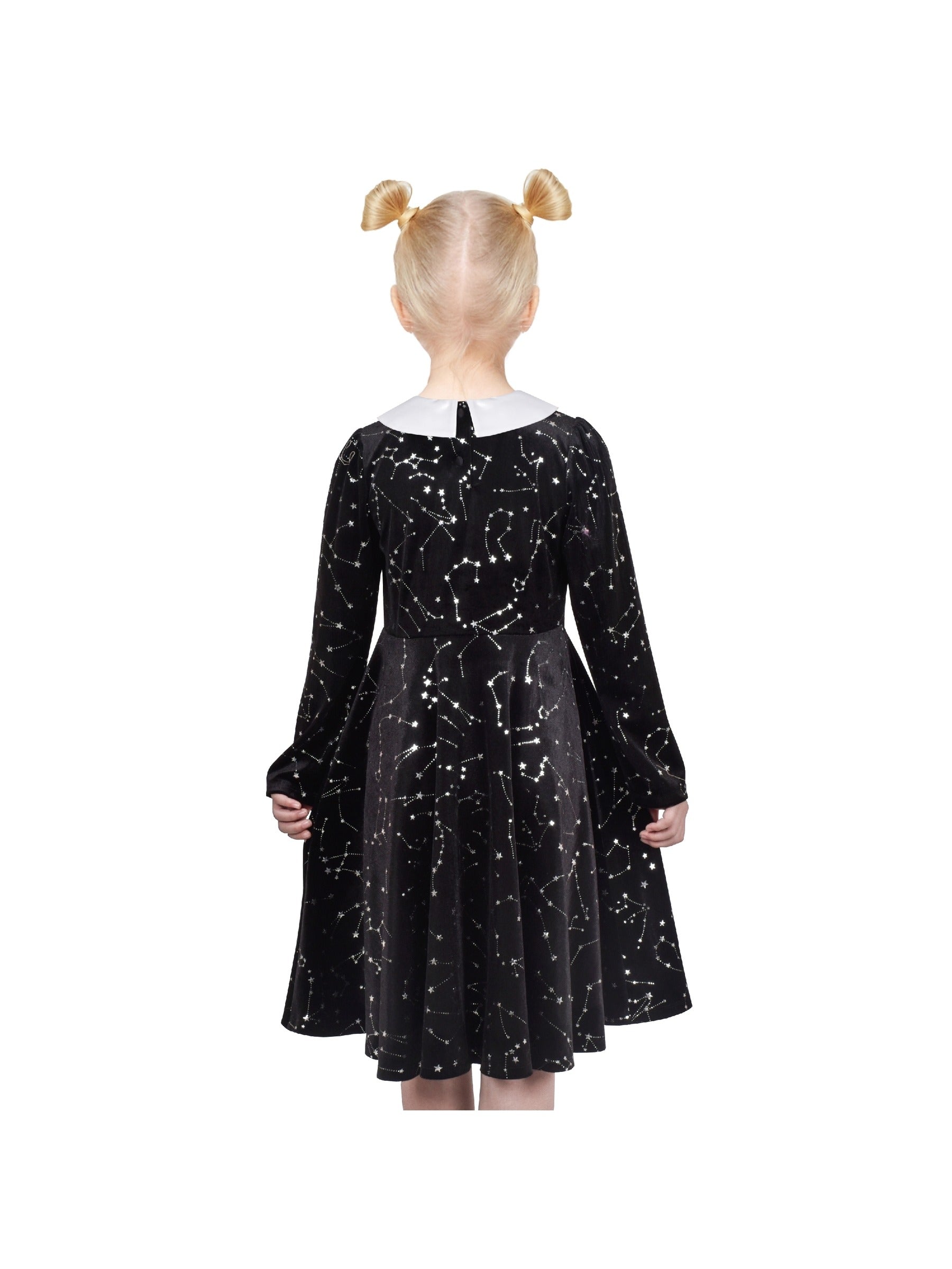Girls Dress Pink Sequin Butterfly Vintage Long Sleeve Casual Warm Winter Black