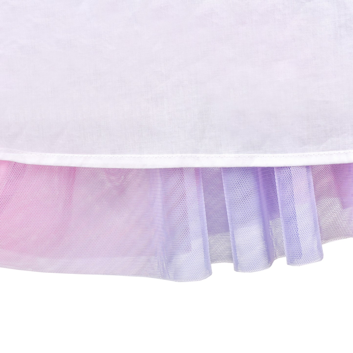 Girls Dress Dancing Girl Print Tutu Short Sleeve Sundress Purple