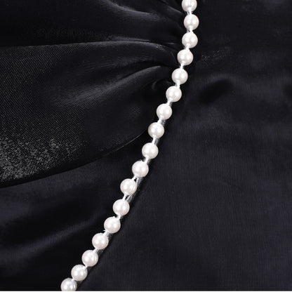 Girls Dress Princess Hi-lo Off White Pearl Pageant Dancing Ball - Black