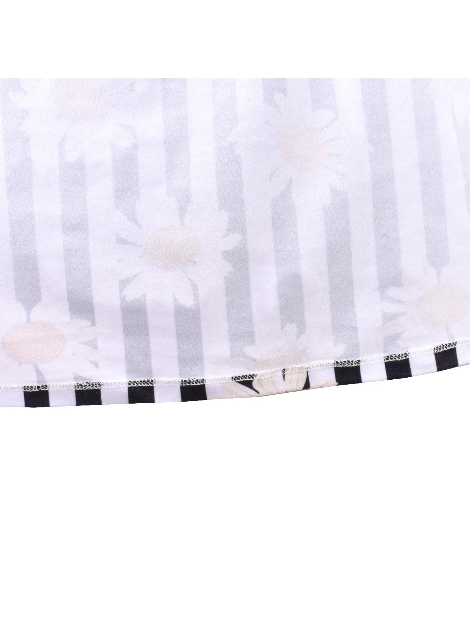 Girls Dress Floral Casual Maxi Dress Short Sleeve Open Back Black