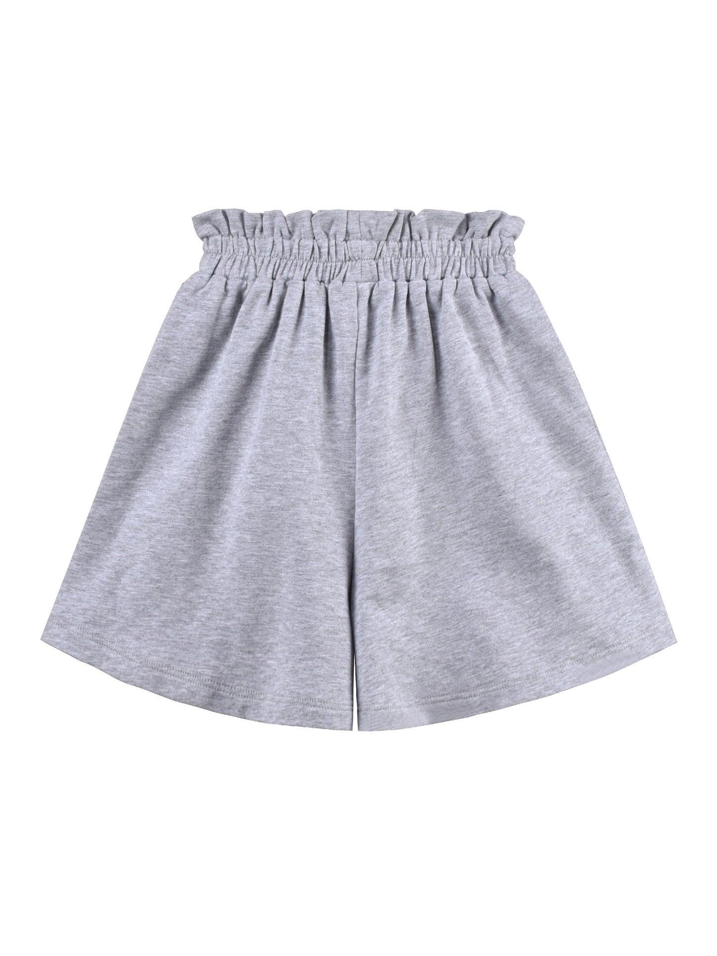 Girls Tee Sport Clothing Outfit Set Glitter Heart s Short Sleeve Gray