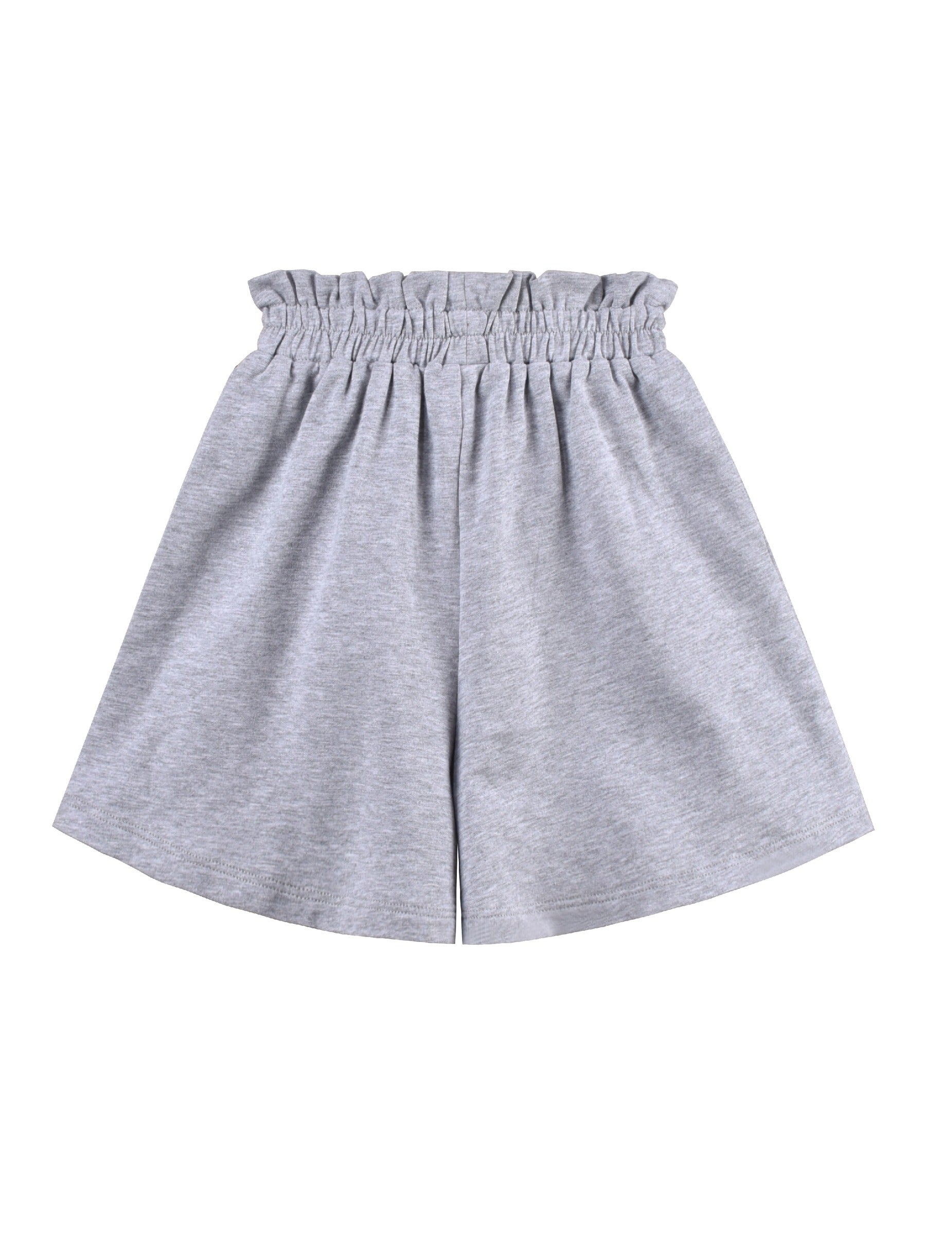 Girls Tee Sport Clothing Outfit Set Glitter Heart s Short Sleeve Gray