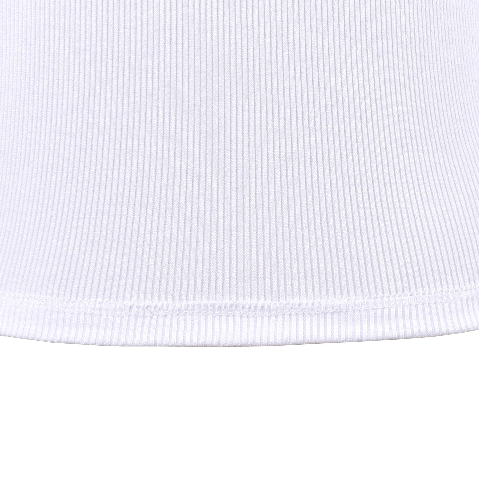 Girls T-shirt Crop Top Pink Lettuce Trim Ribbed Knit Crewneck Daily White