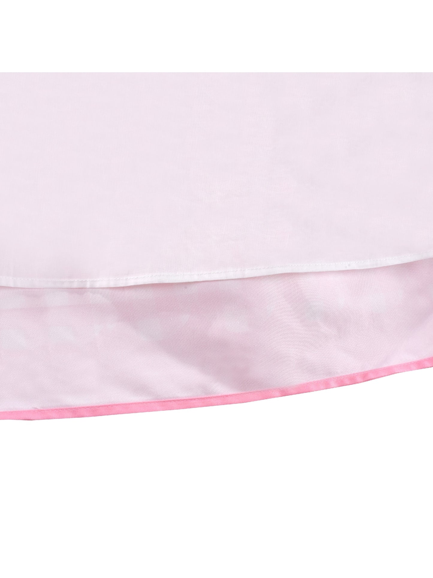 Girls Dress Floral Rose Collar Puff Sleeve Casual Summer Party Pink