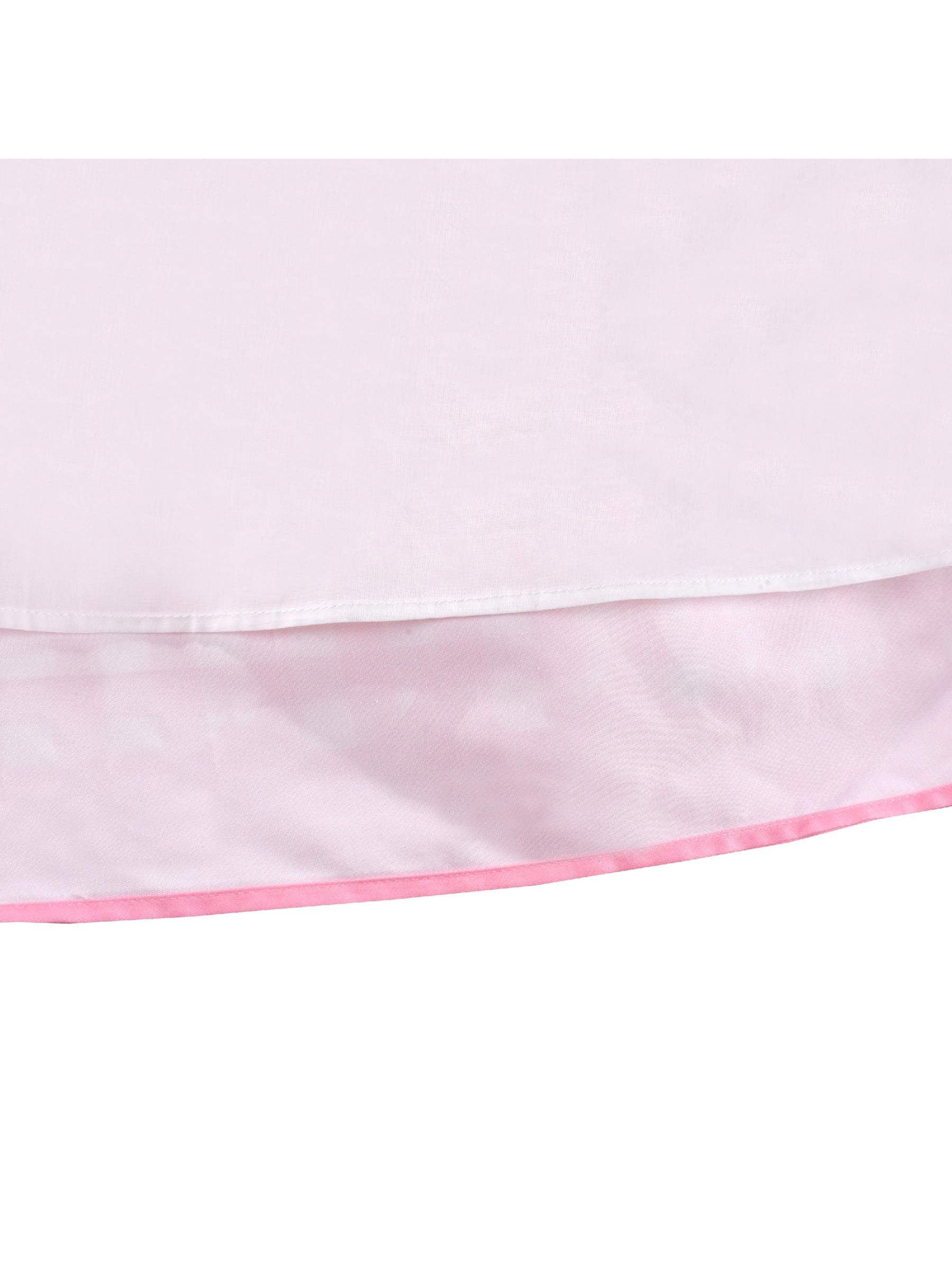 Girls Dress Floral Rose Collar Puff Sleeve Casual Summer Party Pink
