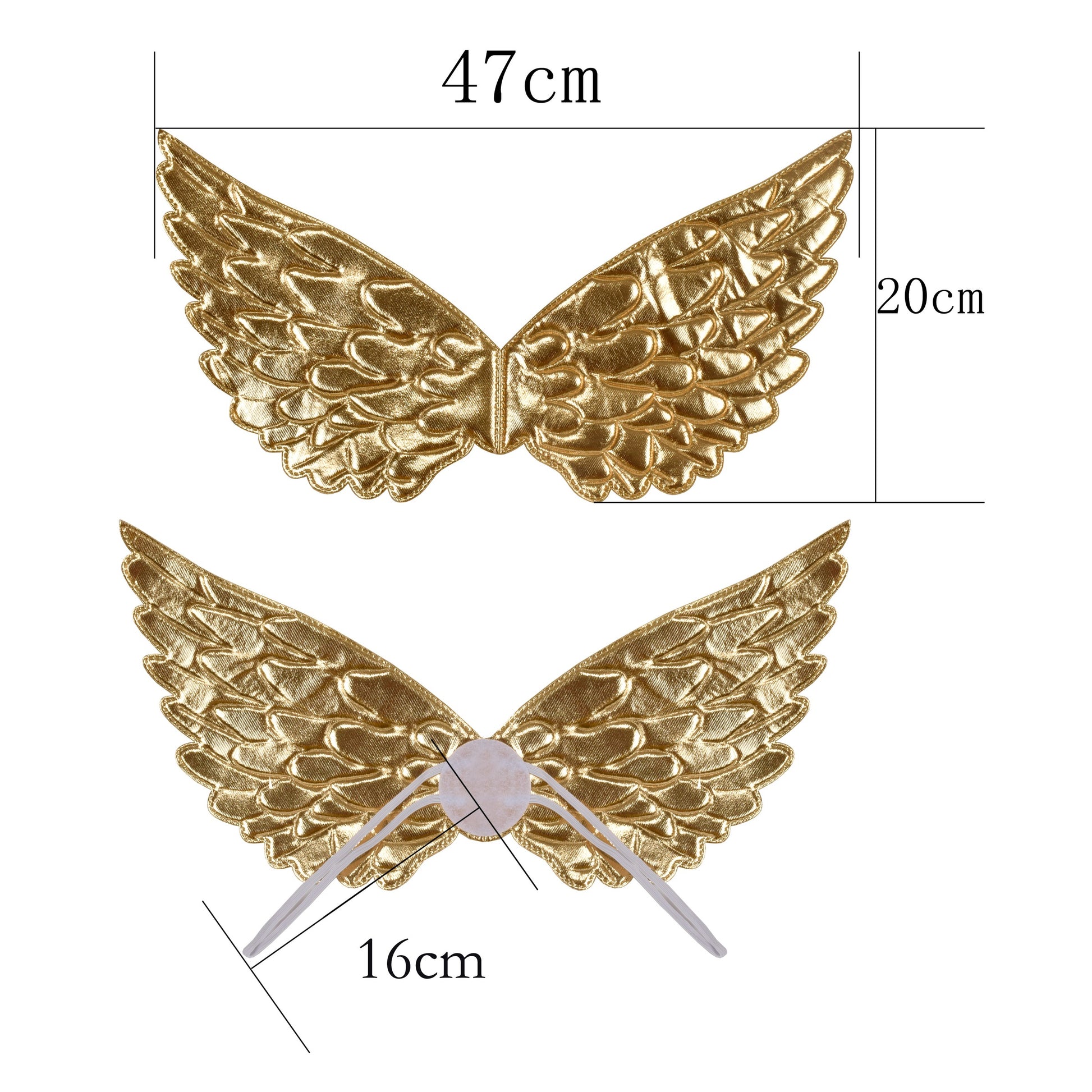 Girls Dress 4 Pieces Angel Headband Wing Halo Tassel Halloween Party White