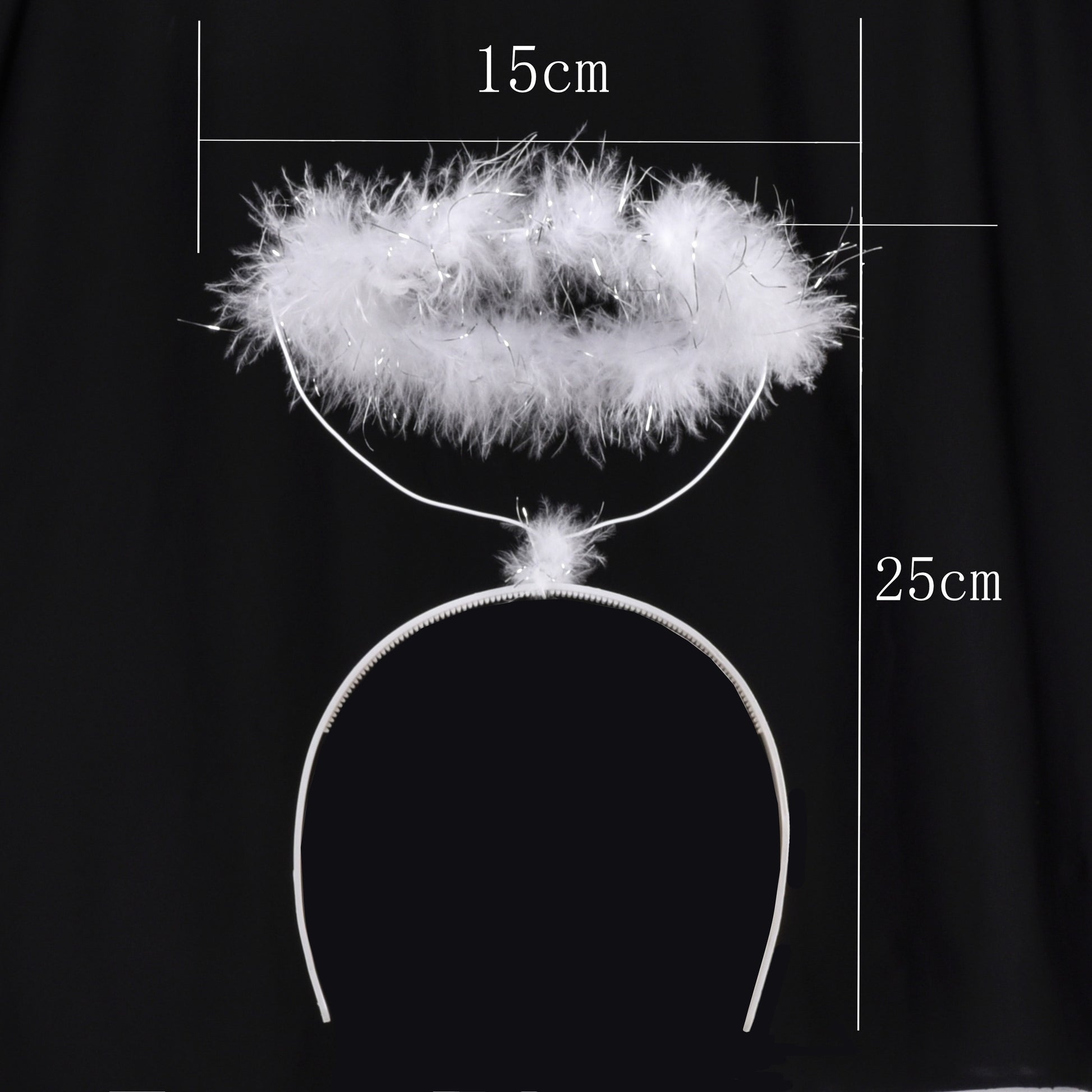 Girls Dress 4 Pieces Angel Headband Wing Halo Tassel Halloween Party White