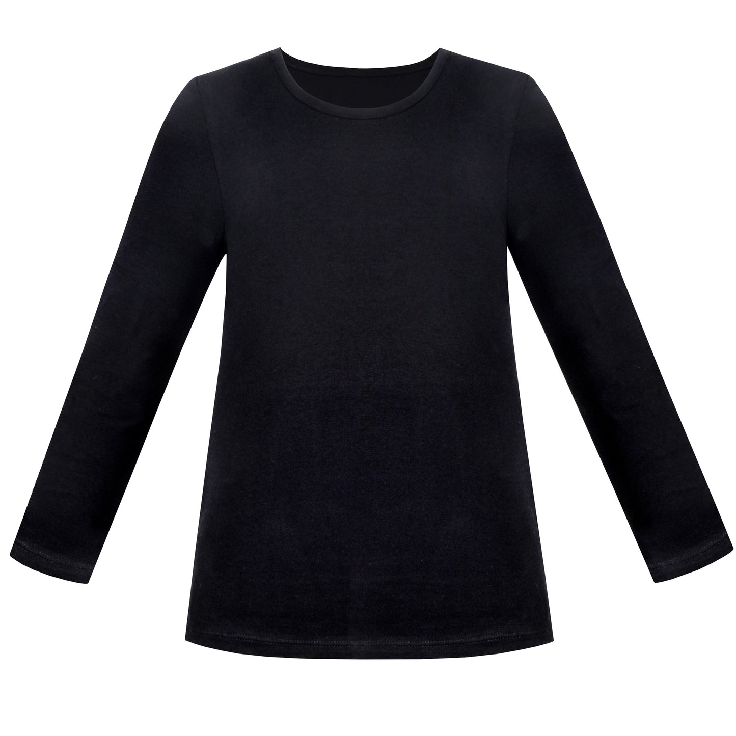 Girls Tee Purple Unicorn Magical Soft Cotton Ruffle Long Sleeve Casual Black
