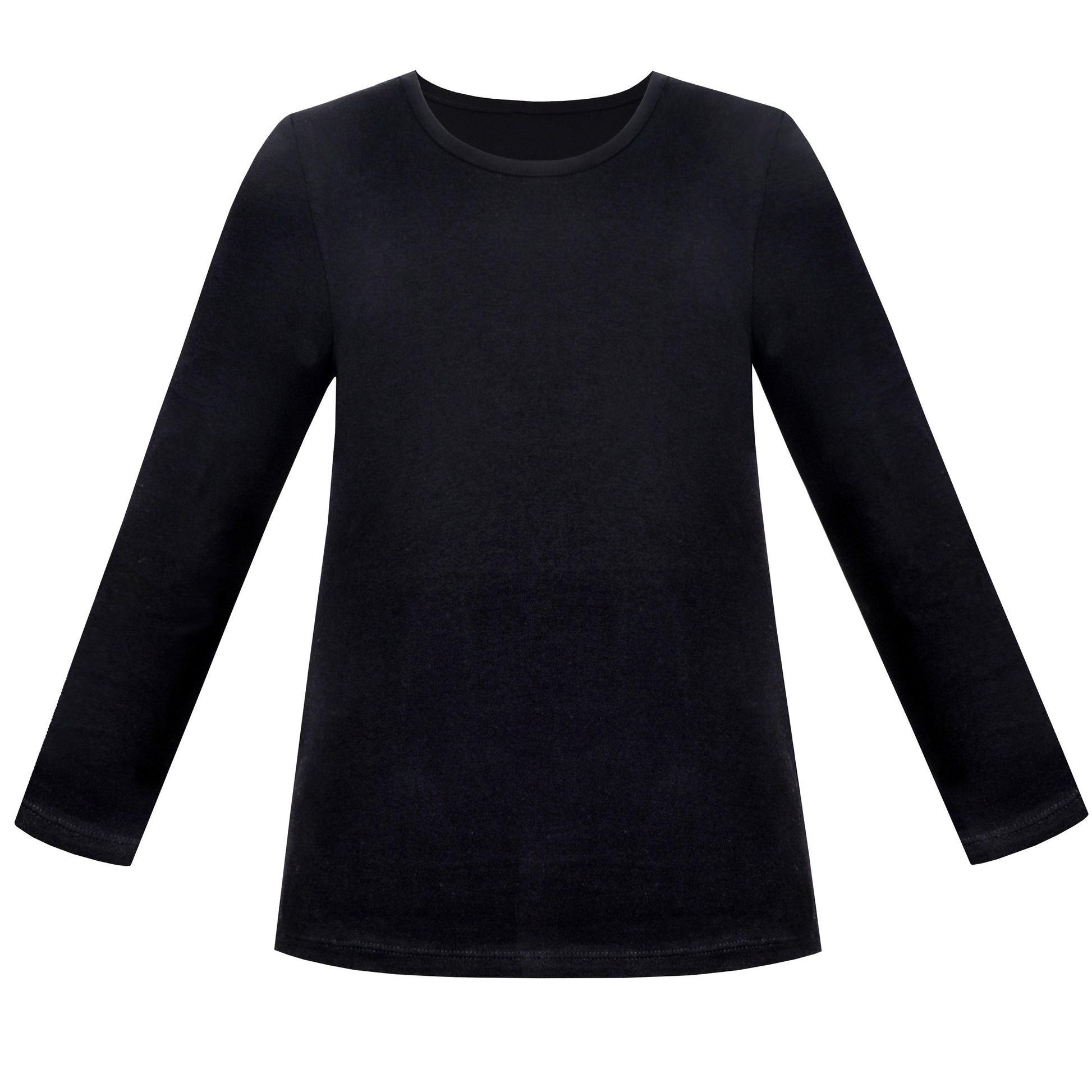 Girls Tee Purple Unicorn Magical Soft Cotton Ruffle Long Sleeve Casual Black