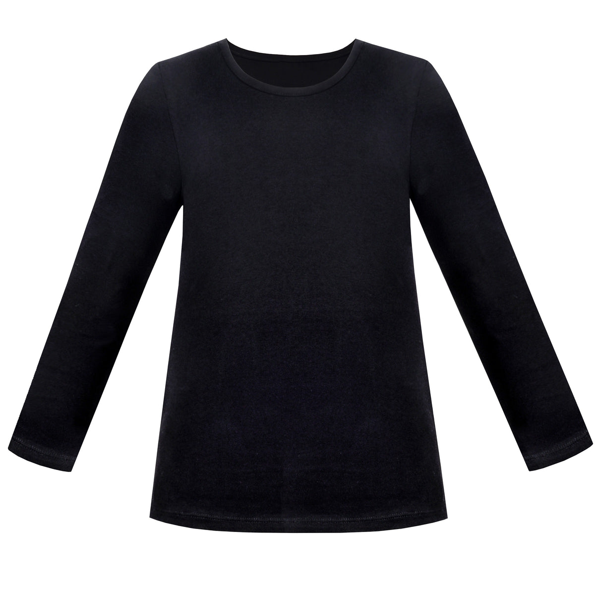 Girls Tee Purple Unicorn Magical Soft Cotton Ruffle Long Sleeve Casual - Black