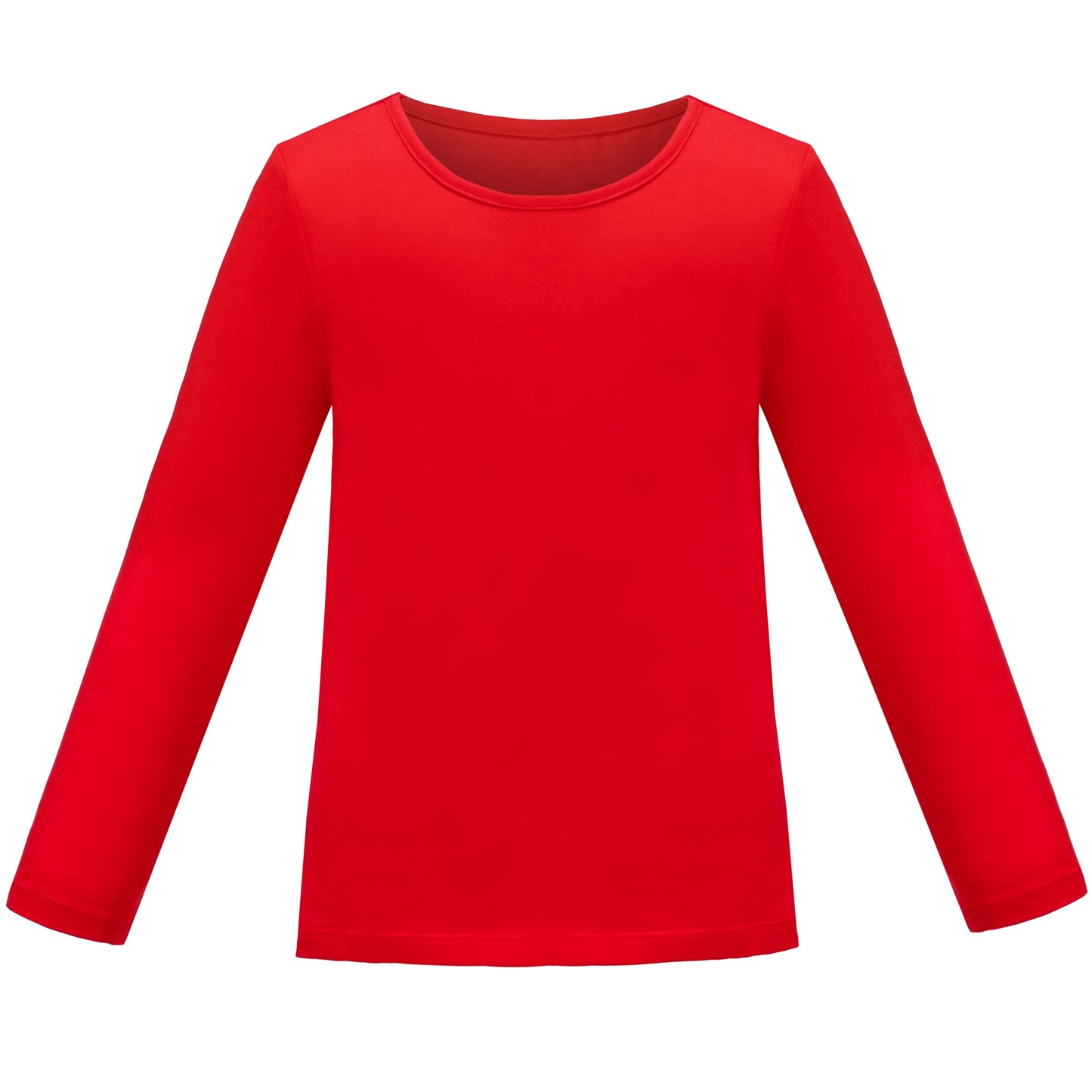 Girls Tee Purple Unicorn Magical Soft Cotton Ruffle Long Sleeve Casual Red