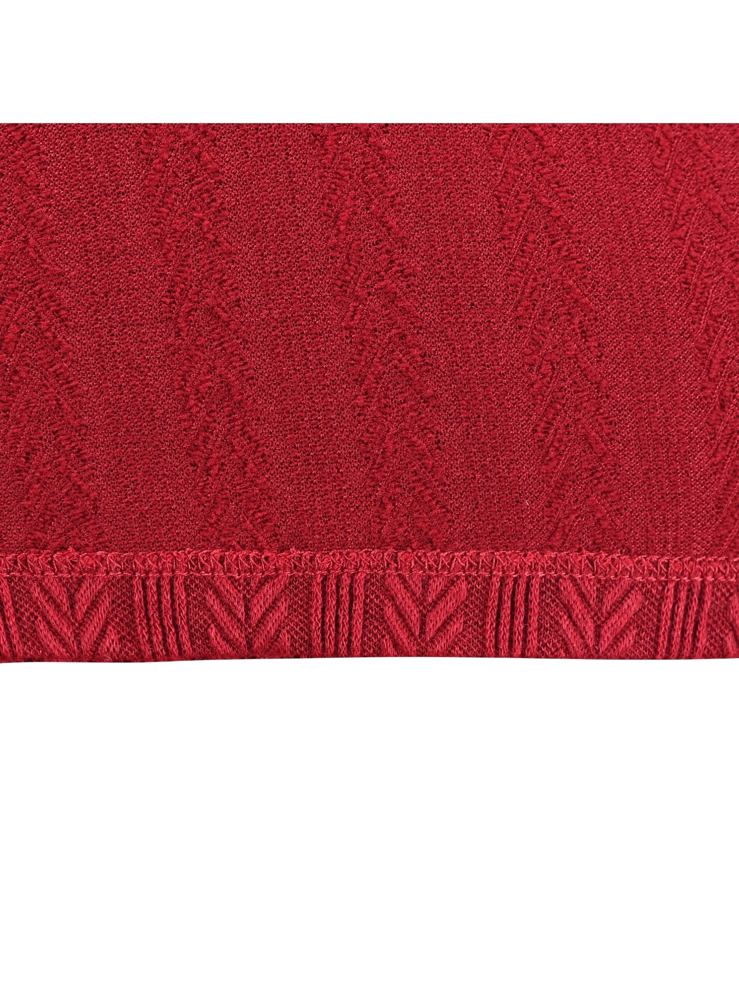 Girls Dress Rose Pink Cable Knit Striped Casual Long Sleeve Cotton Red