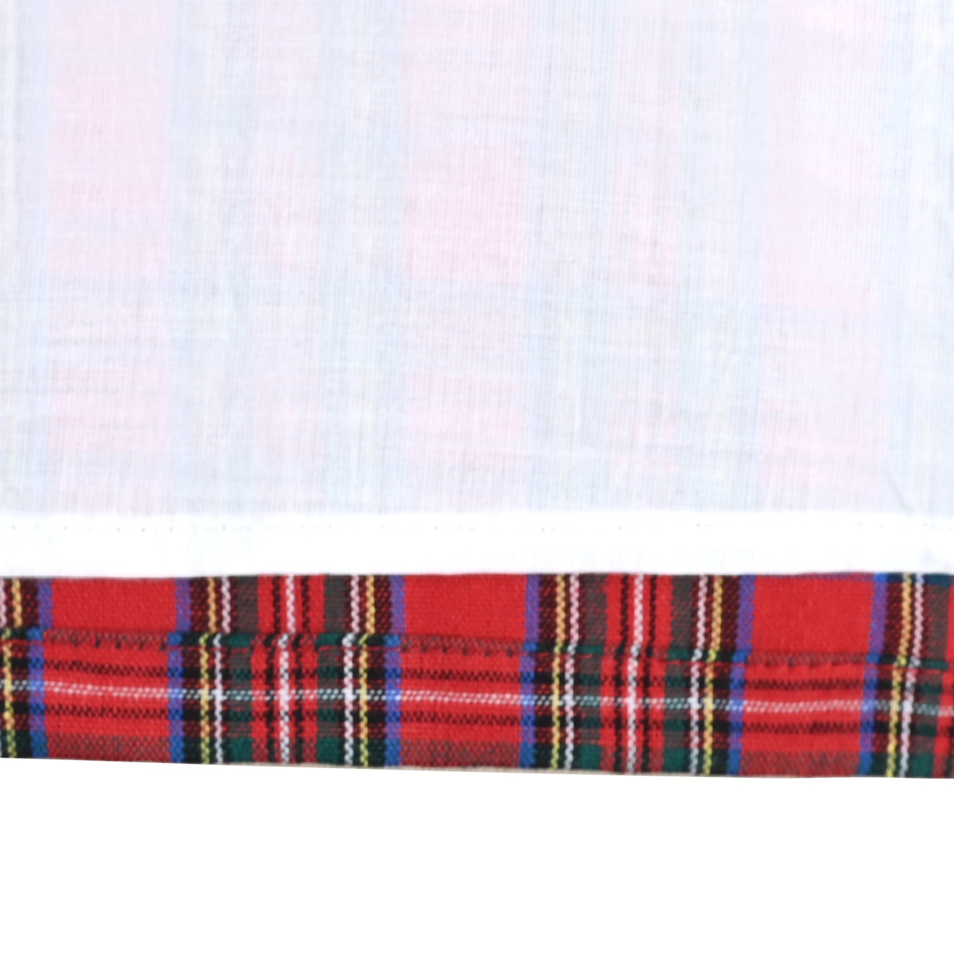 Girls Dress Red Plaid Stand Collar Vintage Pearl Button Long Sleeve Red