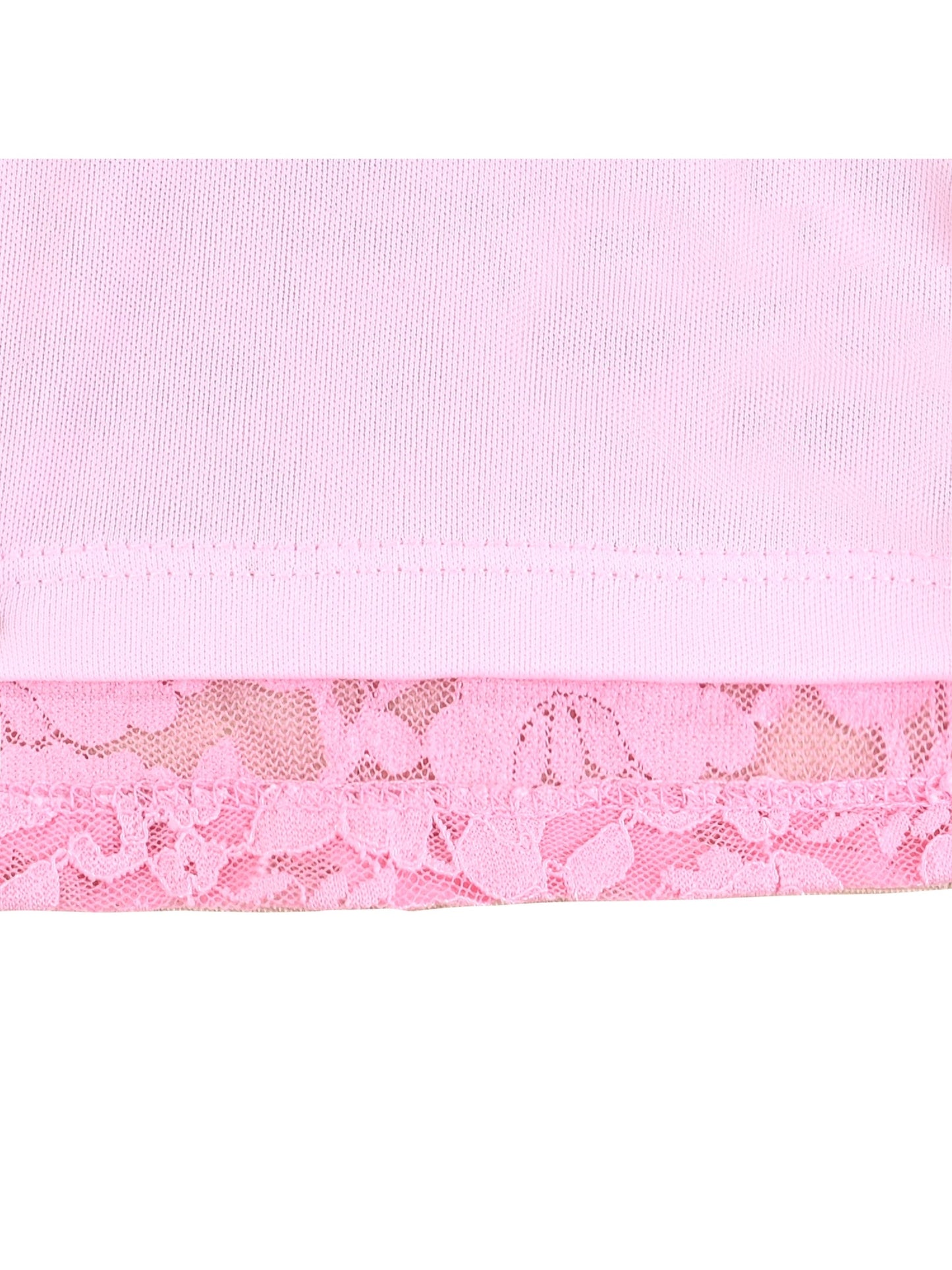 Girls Dress Flower Lace White Collar Skirt Dress Pink