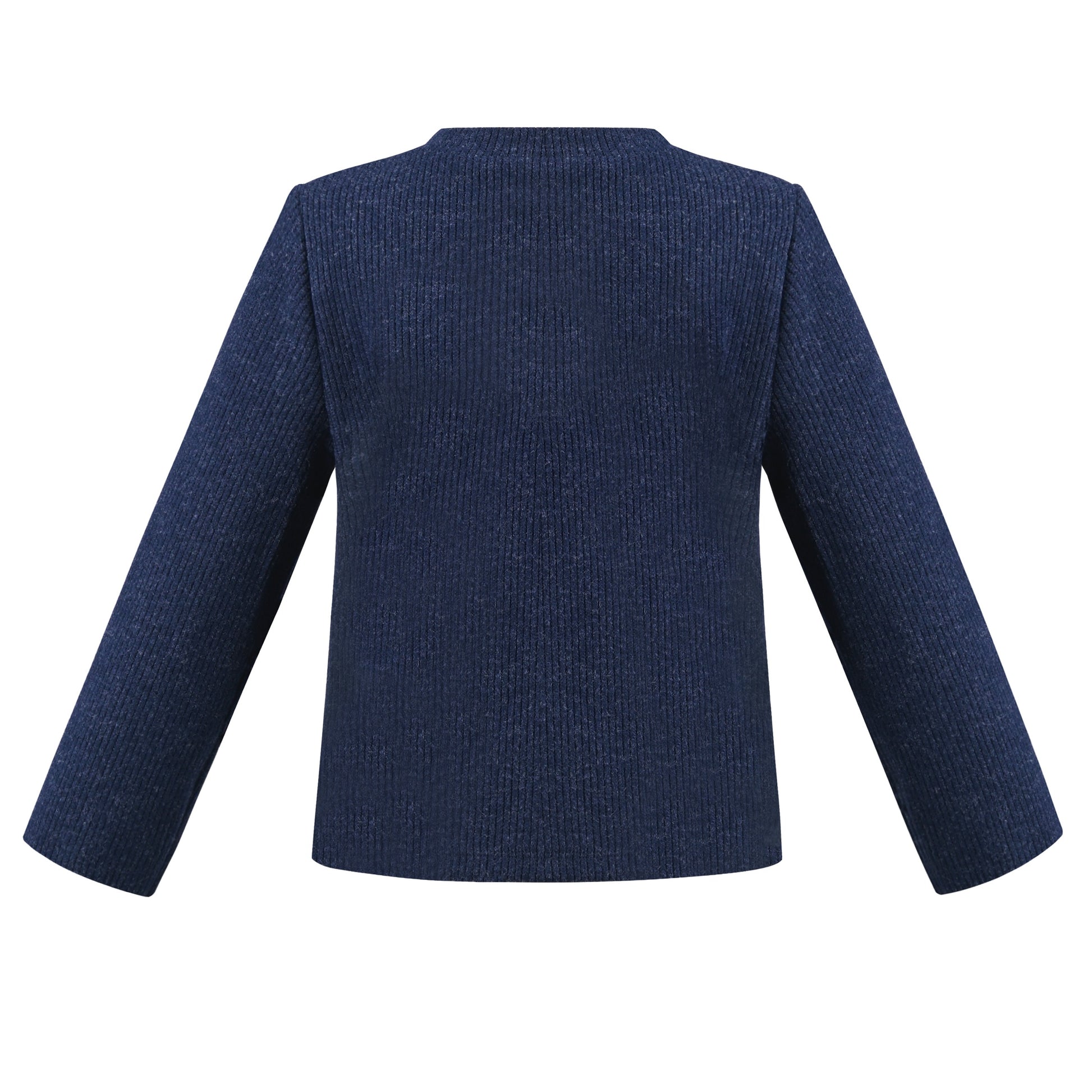 Girls Pink Top Tee Heart Button Ruffle Collar Long Sleeve Casual Blue