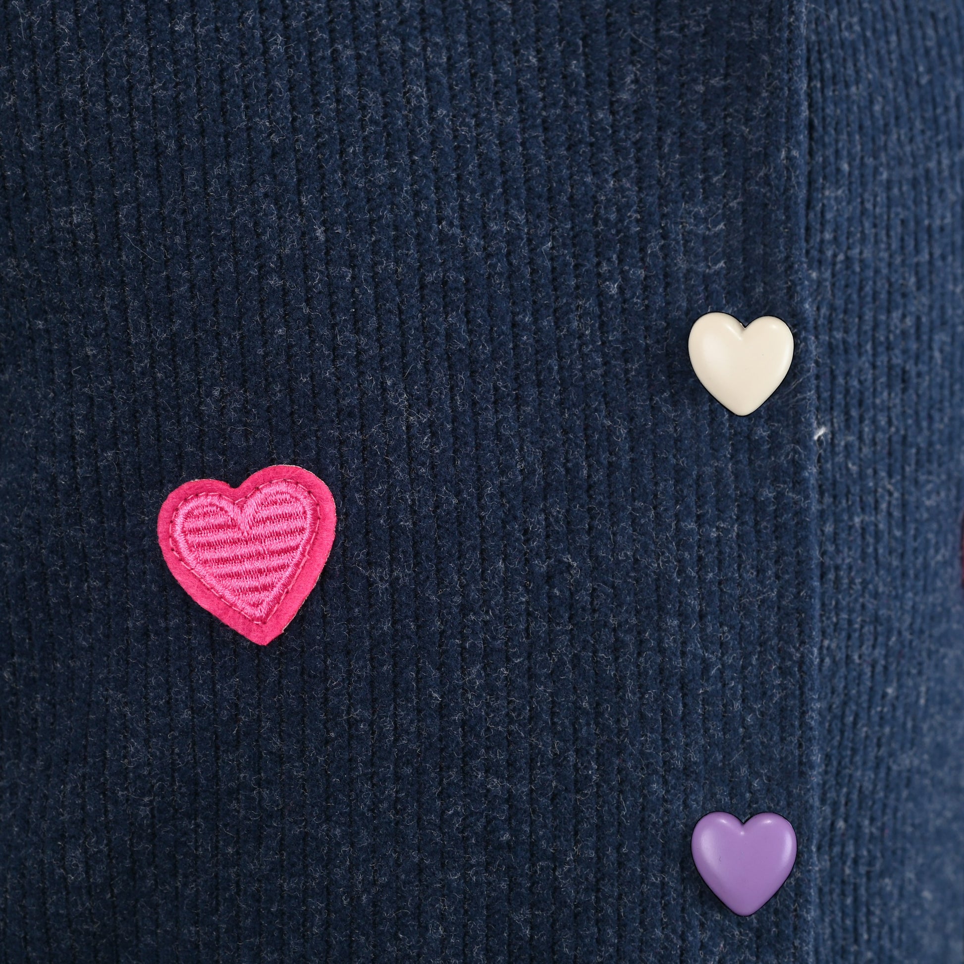Girls Pink Top Tee Heart Button Ruffle Collar Long Sleeve Casual Blue